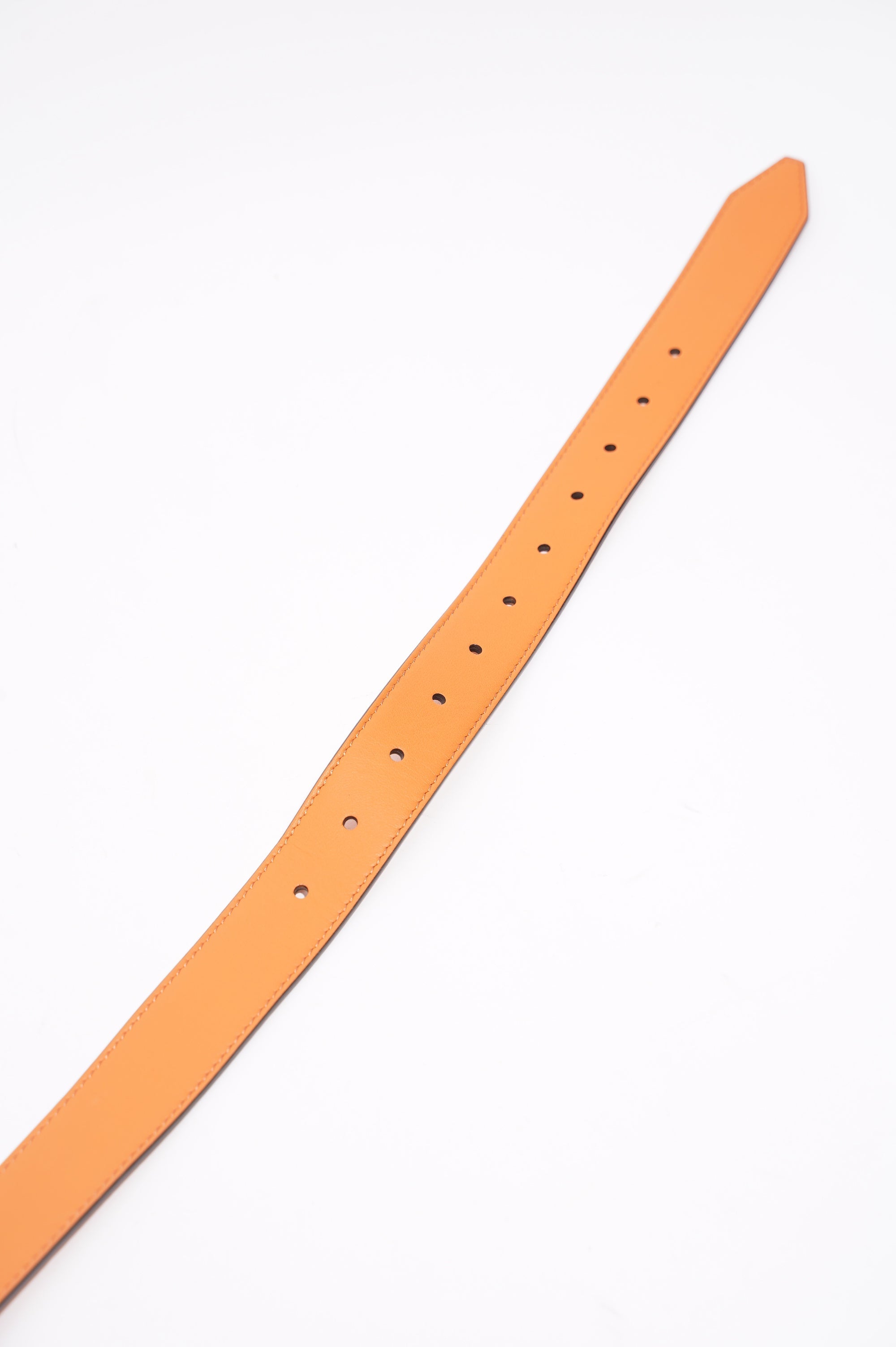 Fendi Womens Utility Belt Orange Leather 100cm