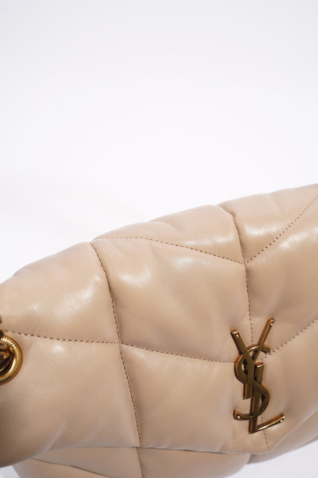 Saint Laurent Womens Lou Lou Beige Medium