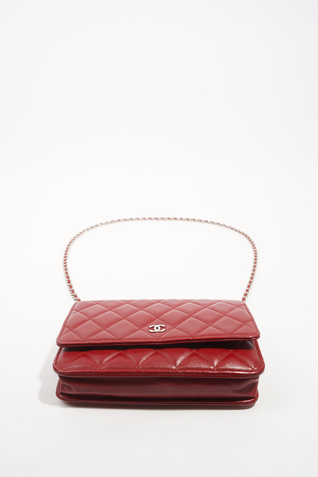 Chanel Womens Wallet On Chain Burgundy