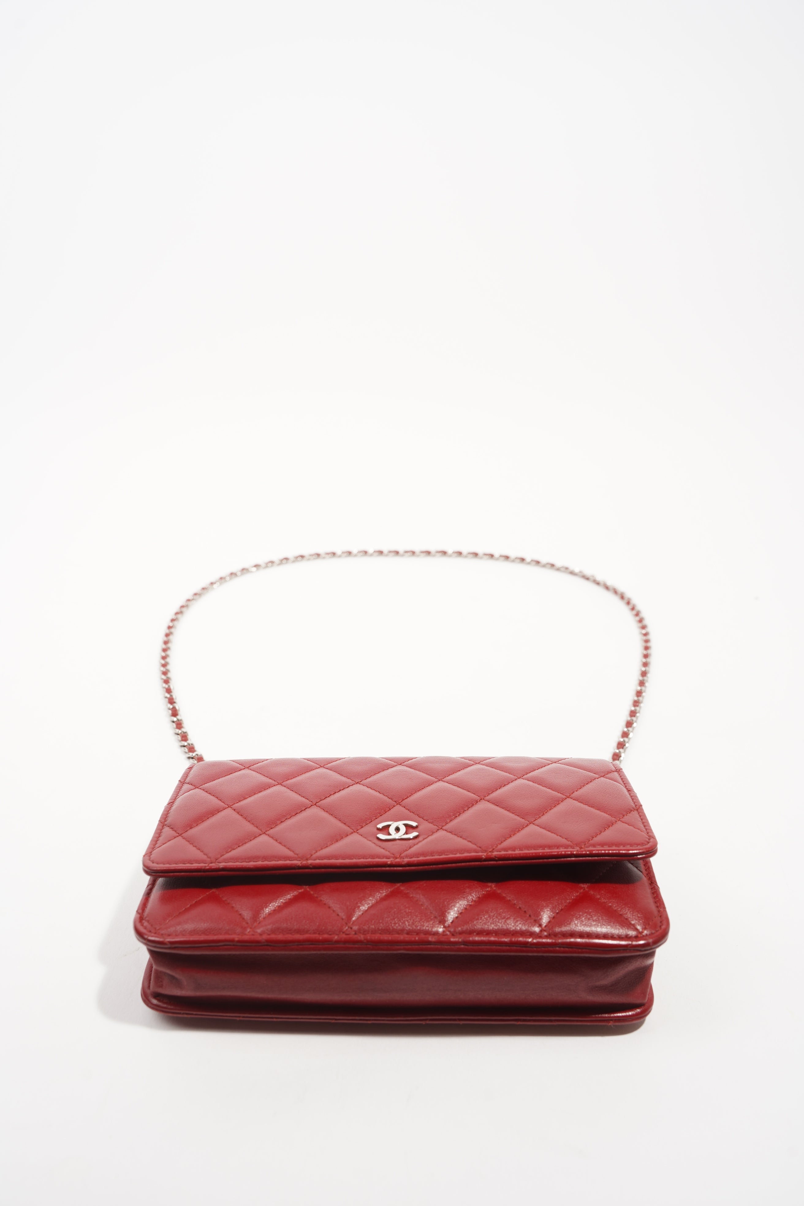 Chanel Womens Wallet On Chain Burgundy