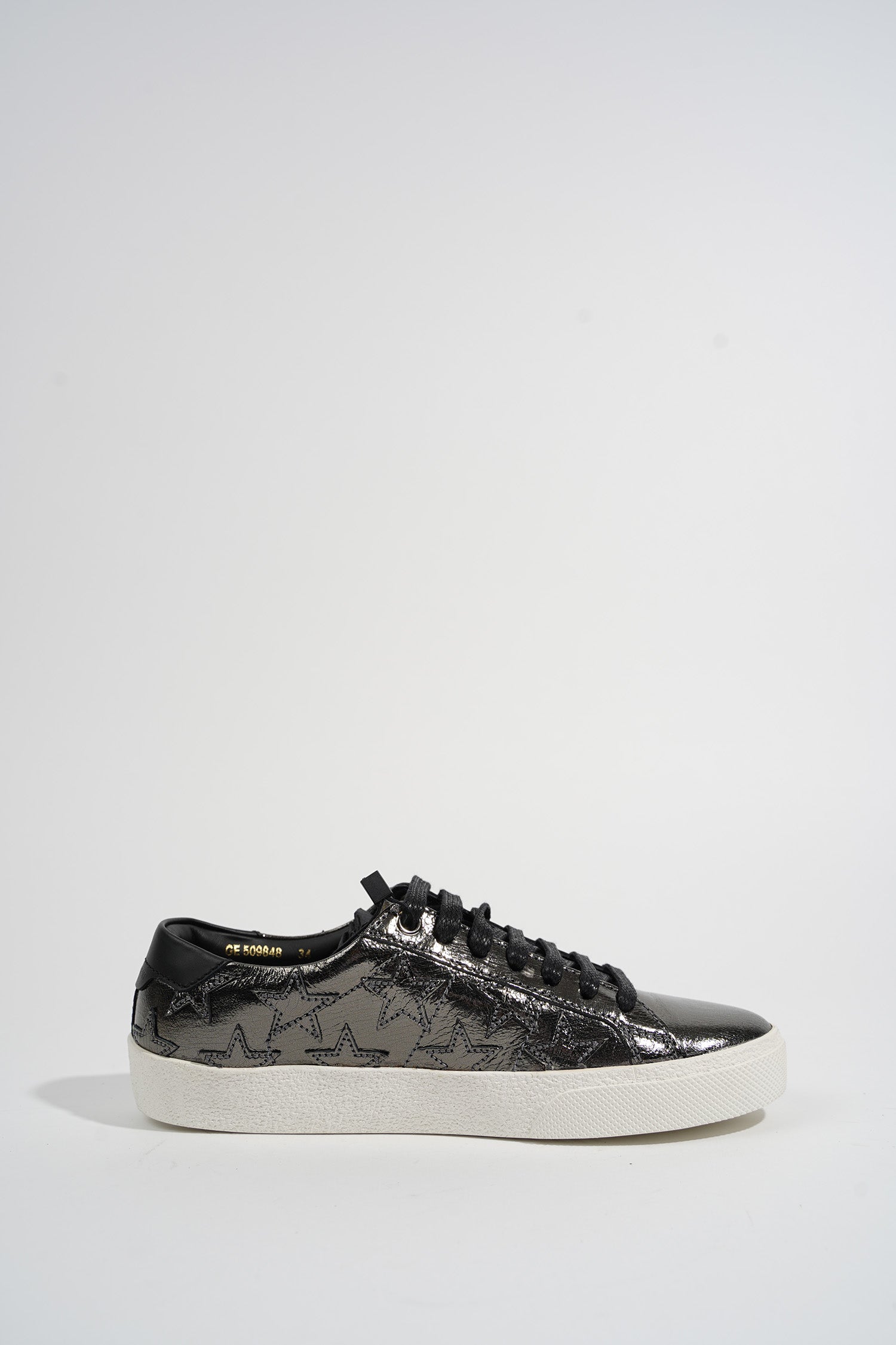 Saint Laurent Womens Lace Up Sneaker EU 34 /  UK 1