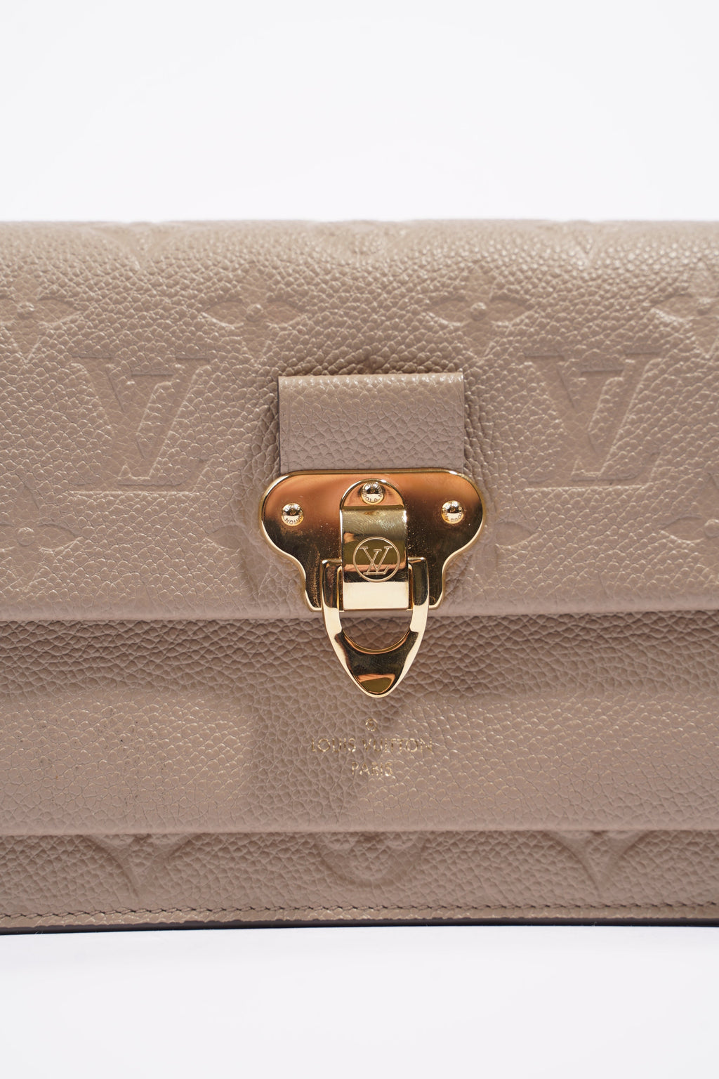 Louis Vuitton Womens Vavin Chain Wallet Beige Empreinte Leather