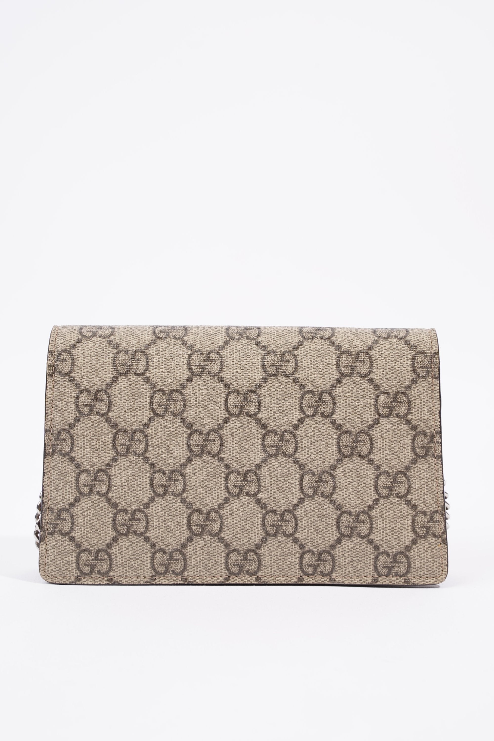 Gucci Womens Dionysus Bag Brown Canvas Super Mini