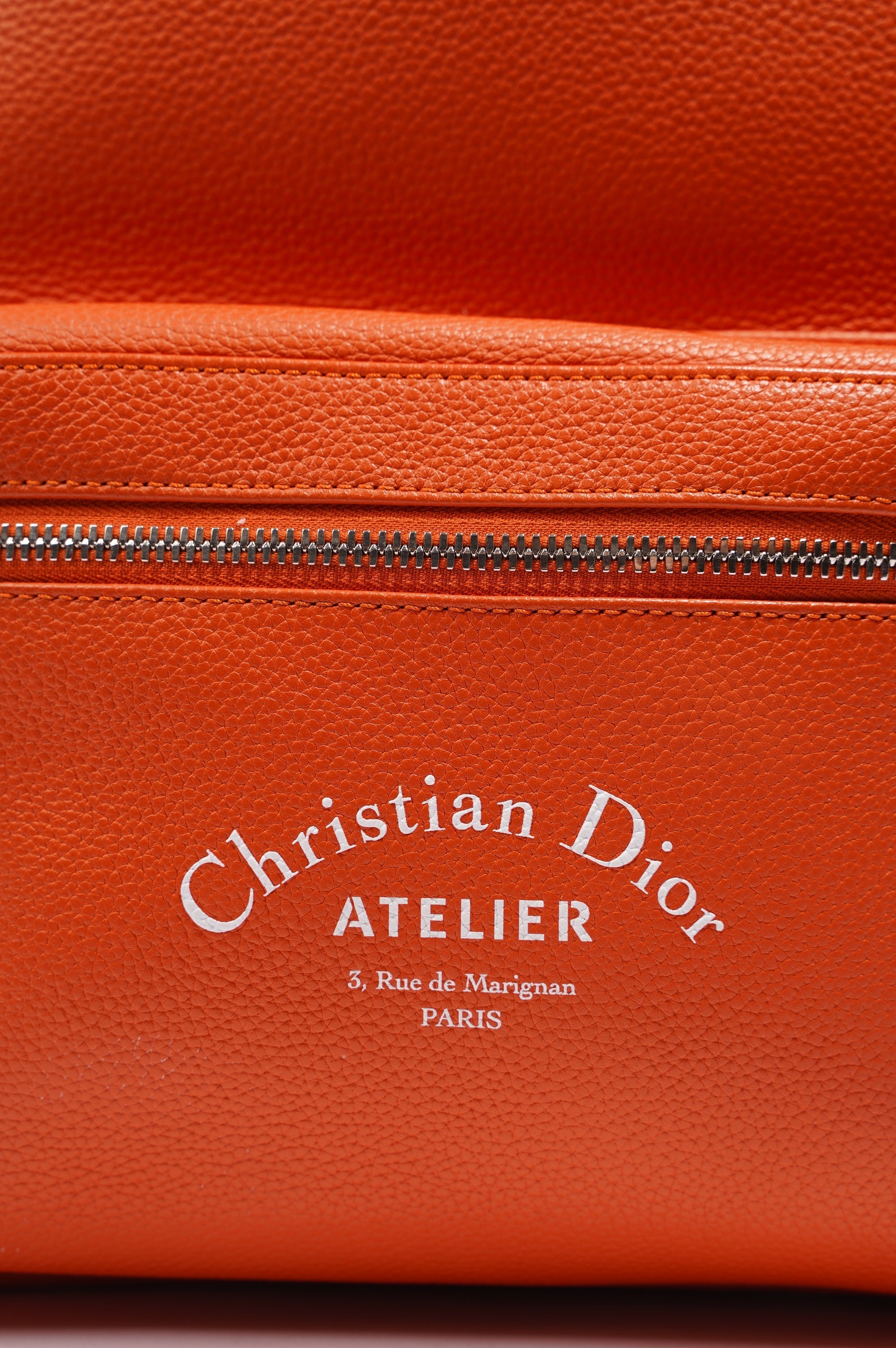 Christian Dior Atelier Backpack Orange Leather