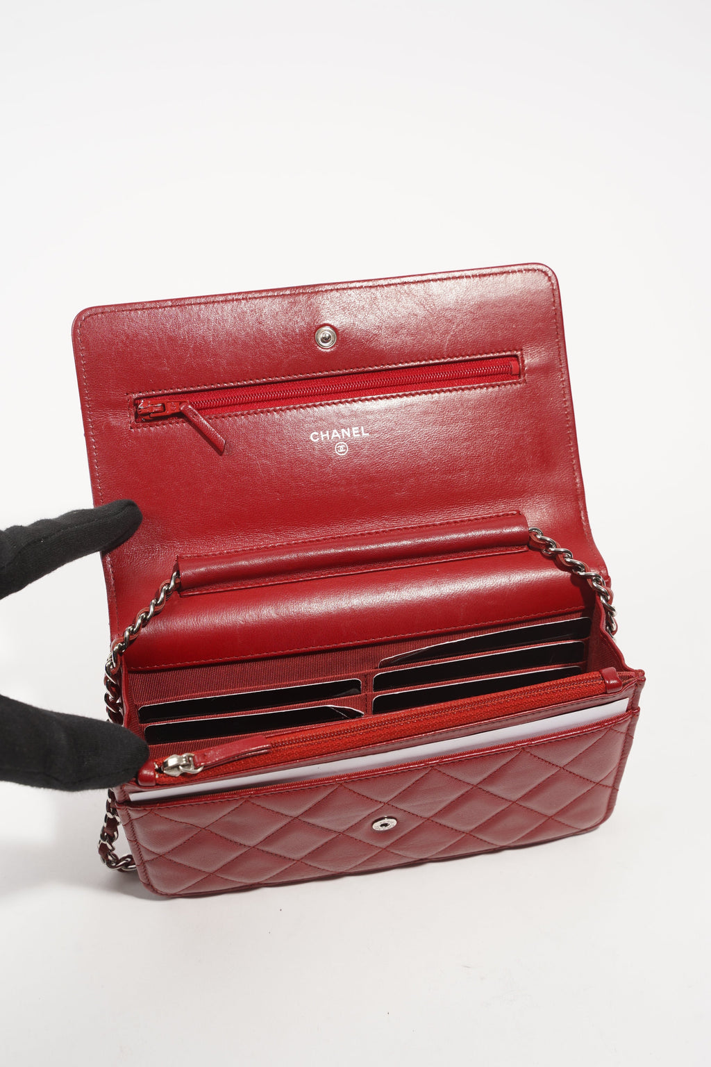 Chanel Womens Wallet On Chain Burgundy