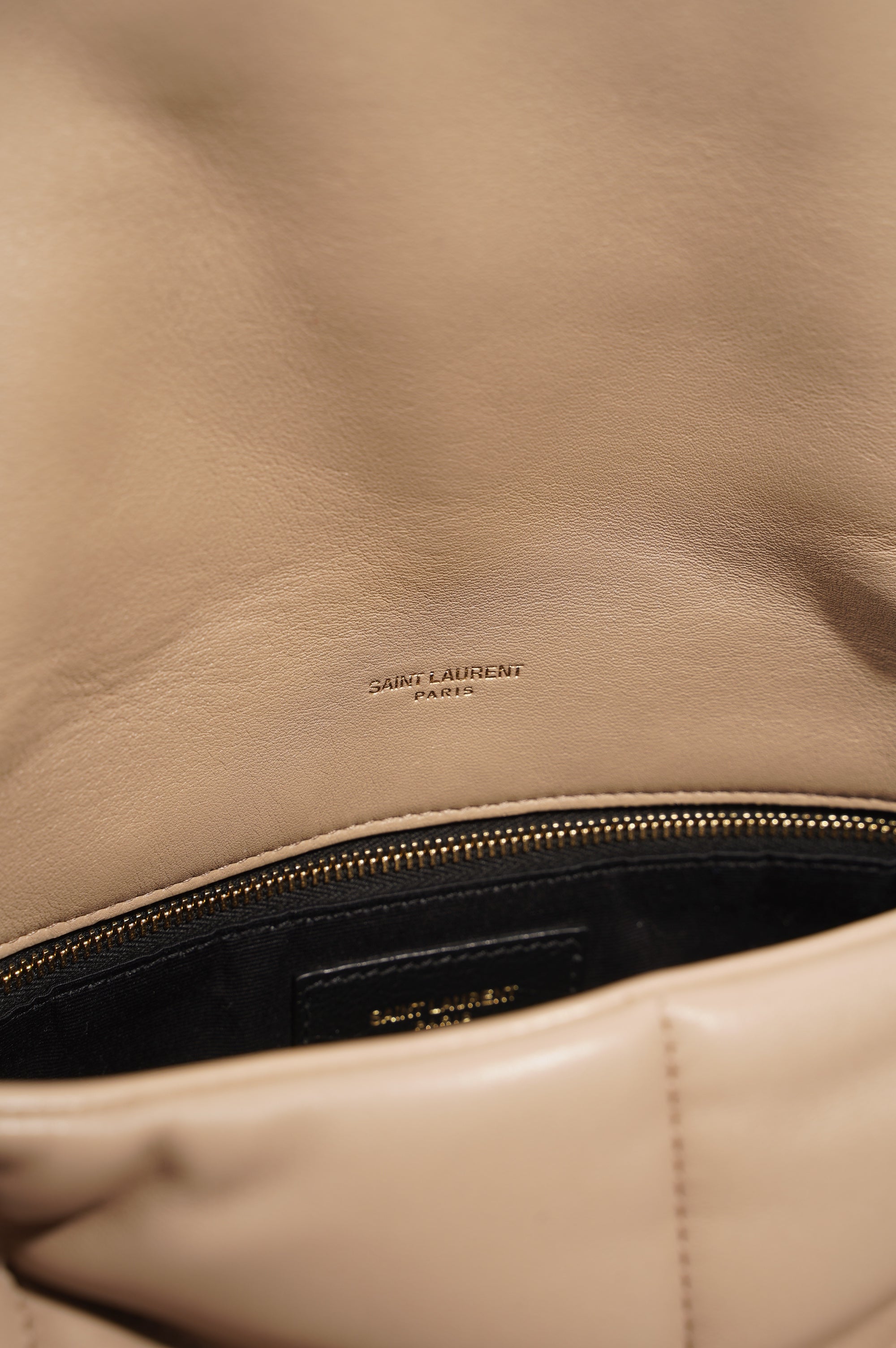 Saint Laurent Womens Lou Lou Beige Medium