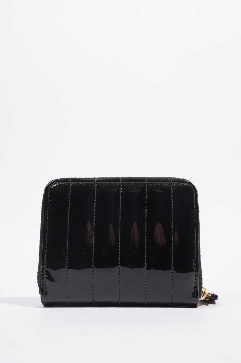 Saint Laurent Womens Zip Purse Patent Black