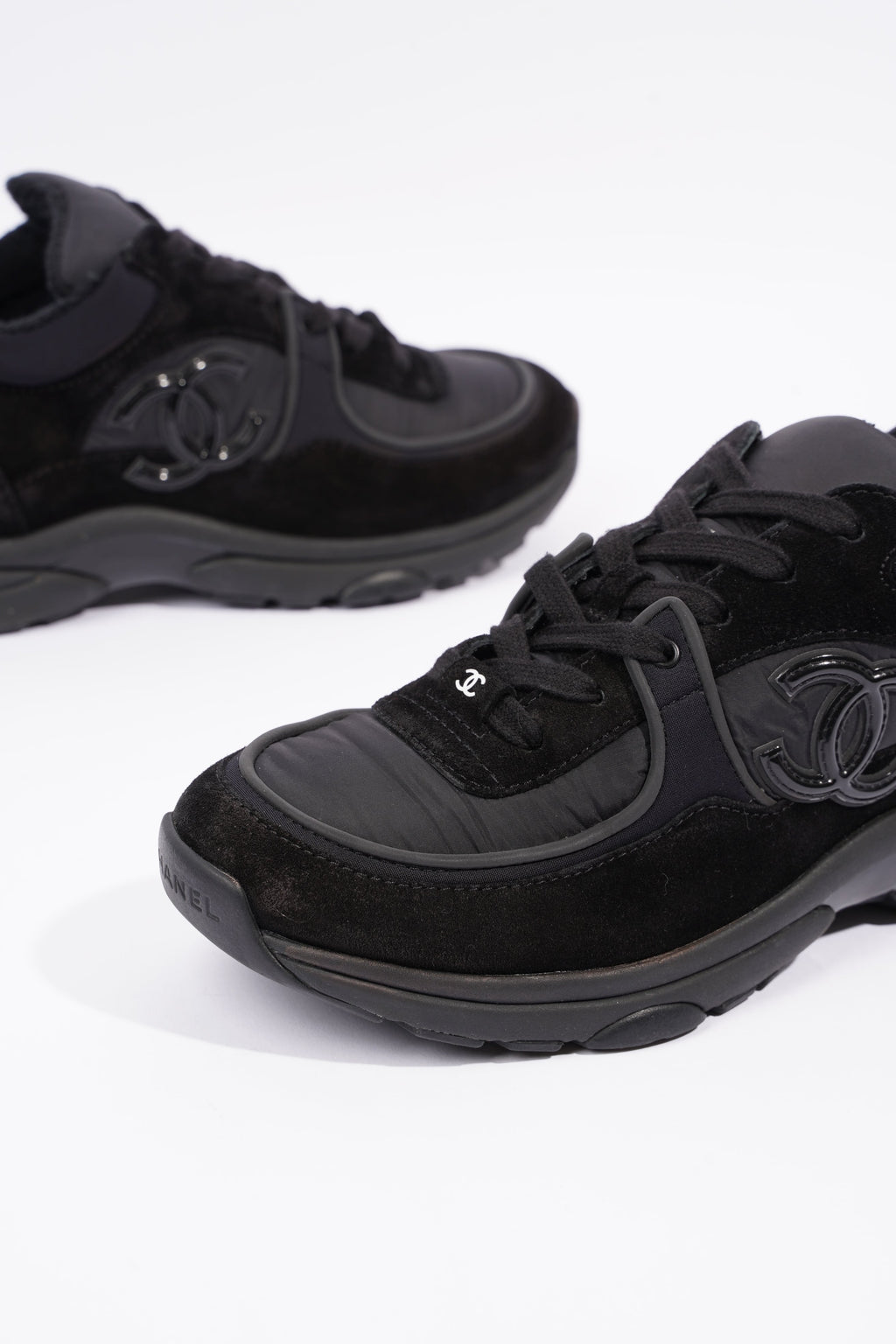 Chanel Womens Runners Black EU 38.5 / UK  5.5