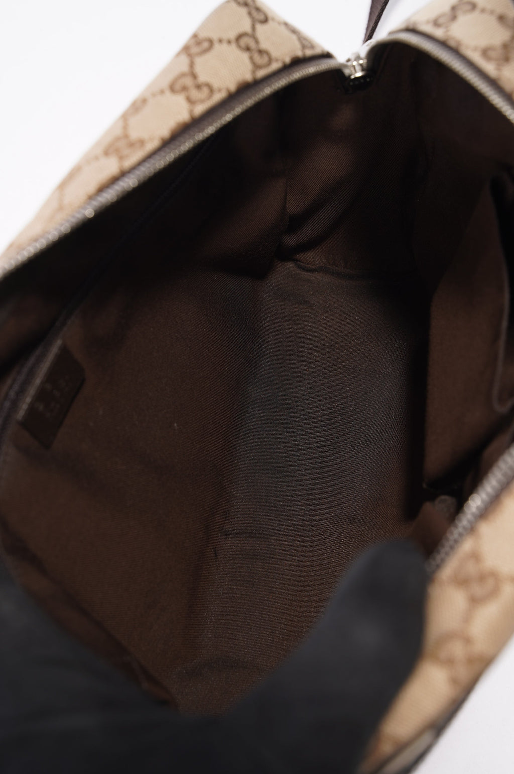 Gucci Mens Messenger Crossbody Bag Brown Canvas