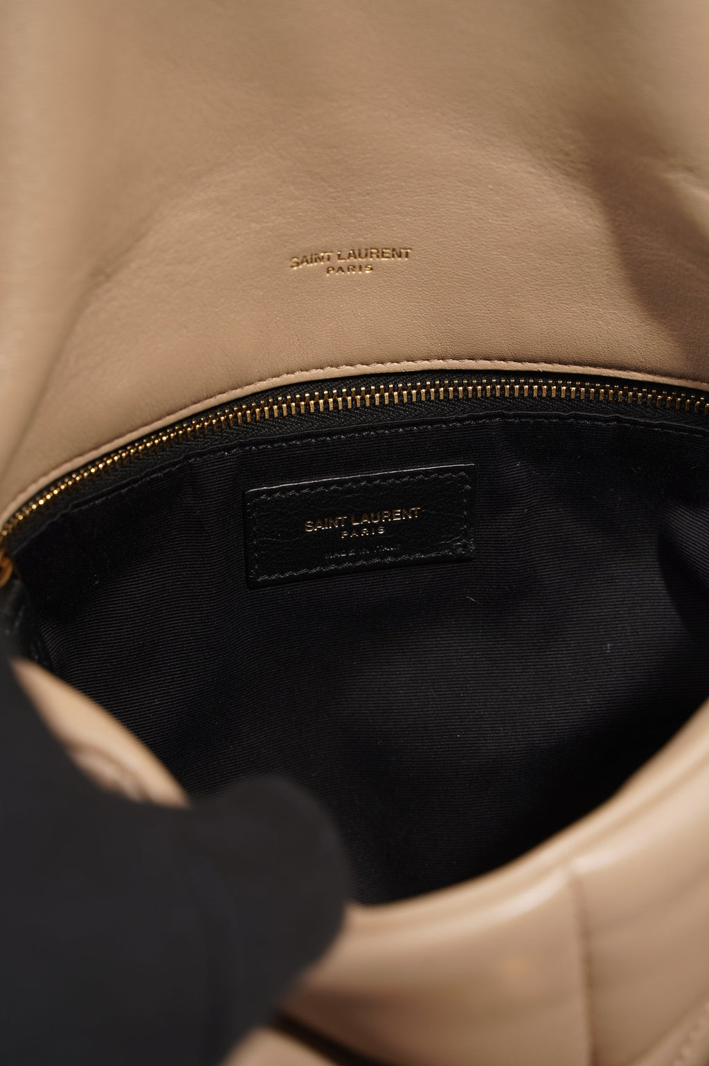 Saint Laurent Womens Lou Lou Beige Medium