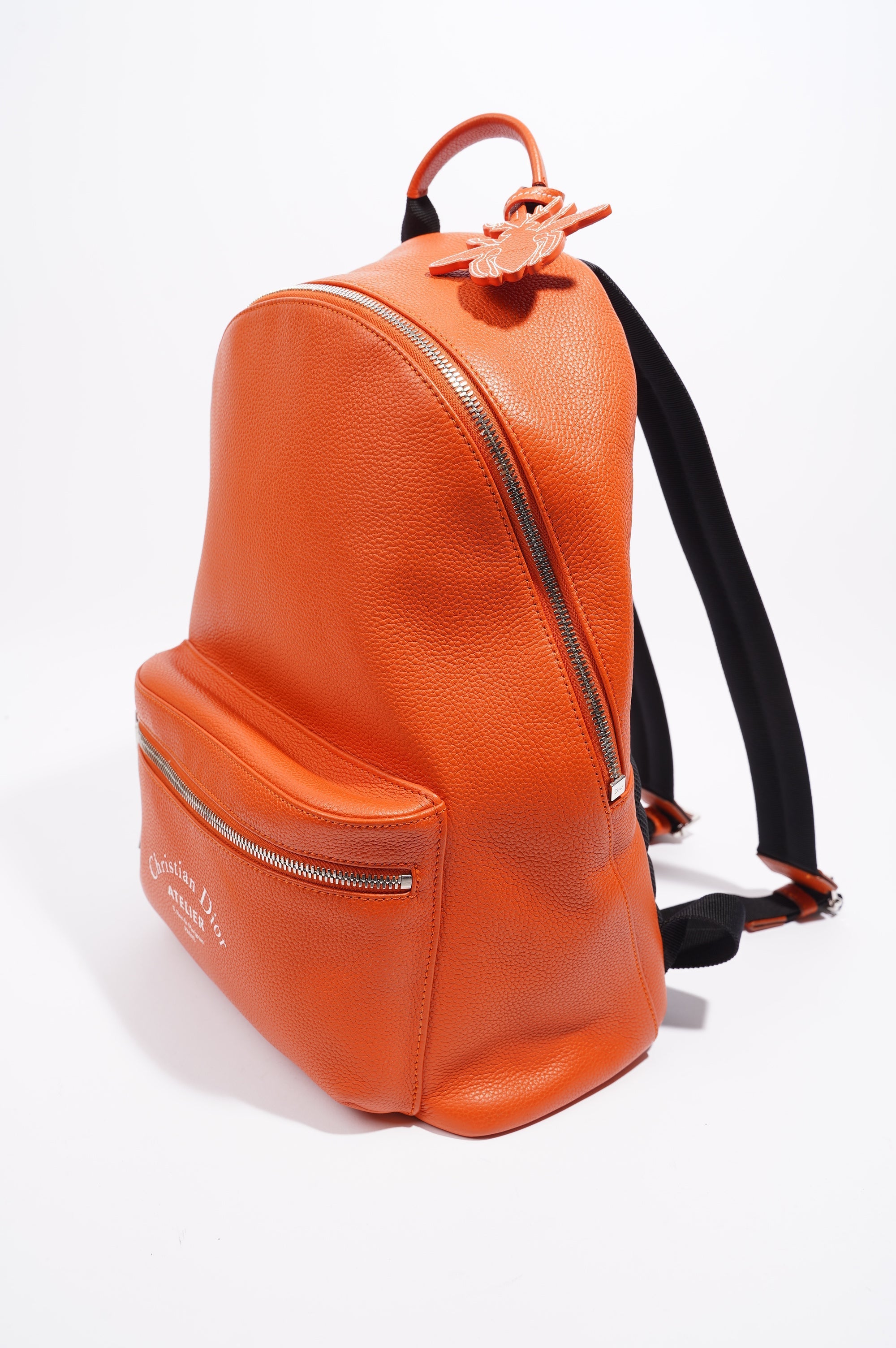 Christian Dior Atelier Backpack Orange Leather