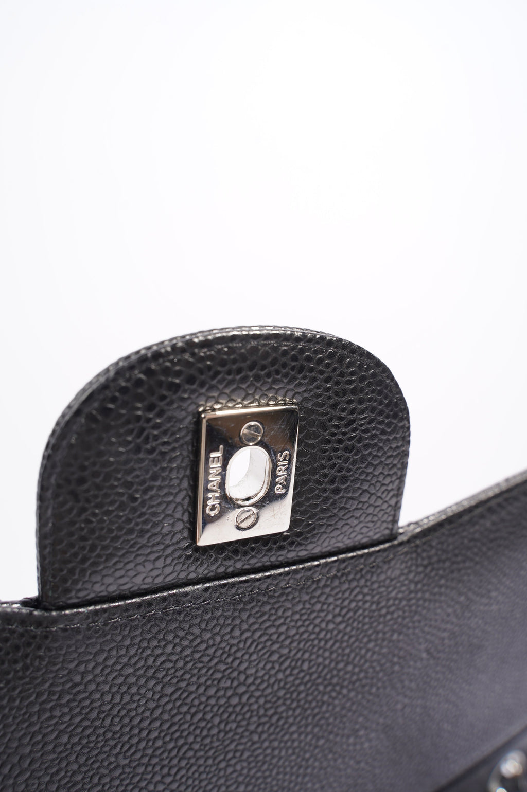 Chanel Womens Classic Flap Black Caviar Large