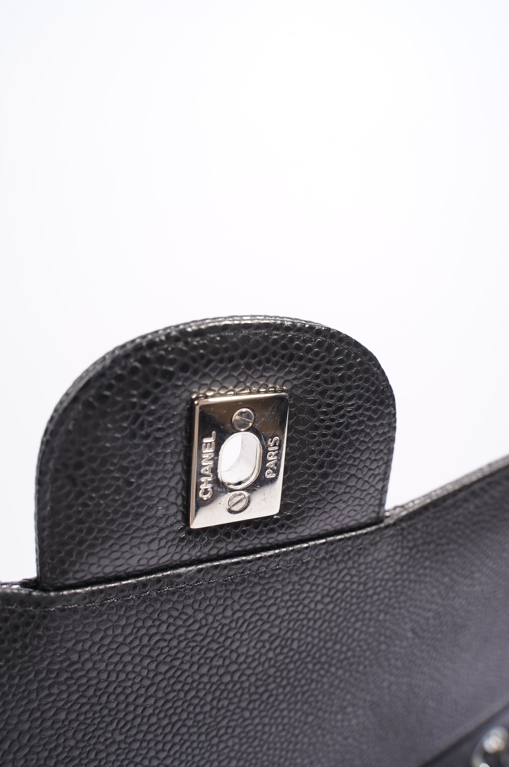 Chanel Womens Classic Flap Black Caviar Large