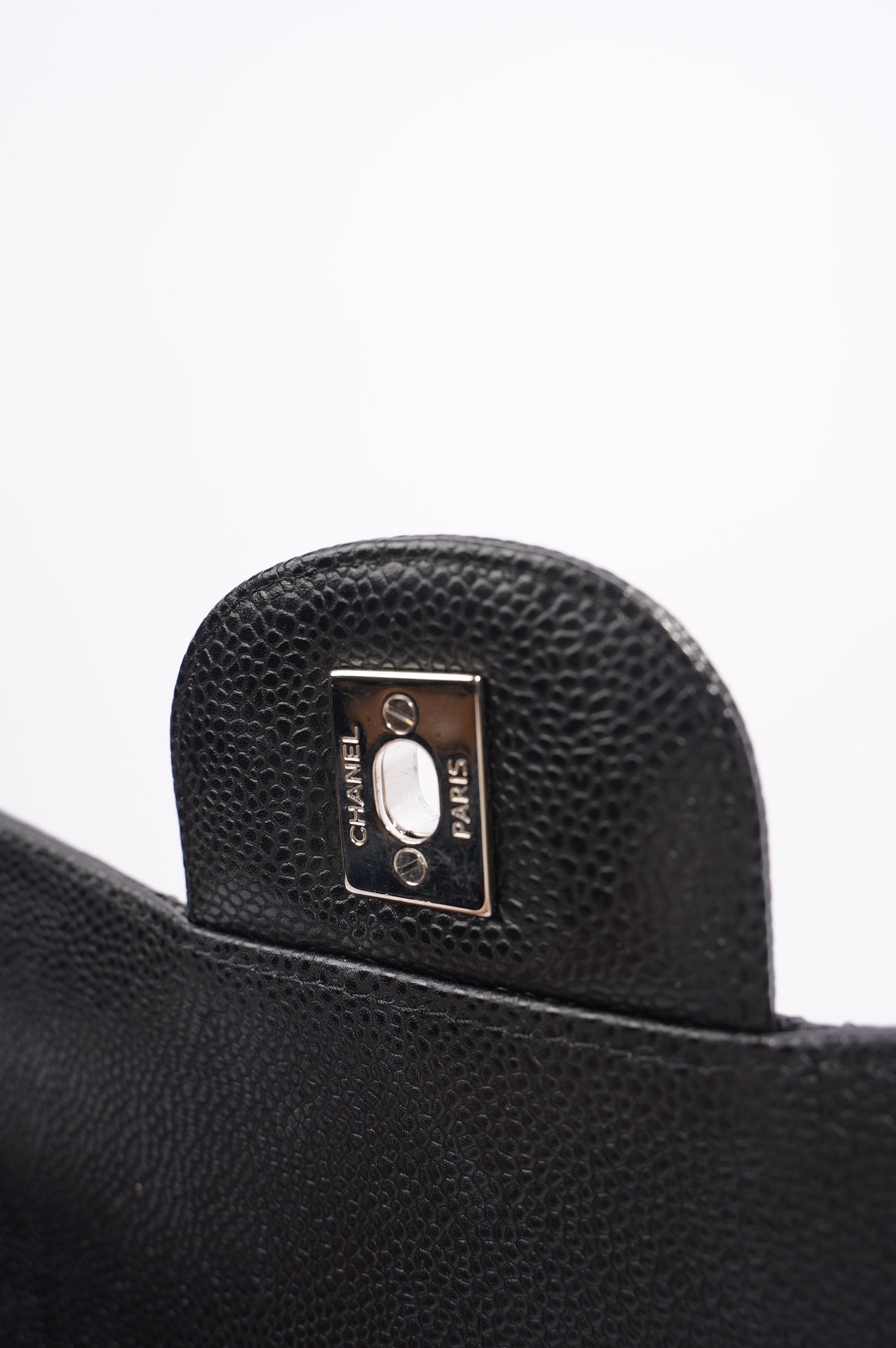 Chanel Womens Classic Flap Black Caviar Large