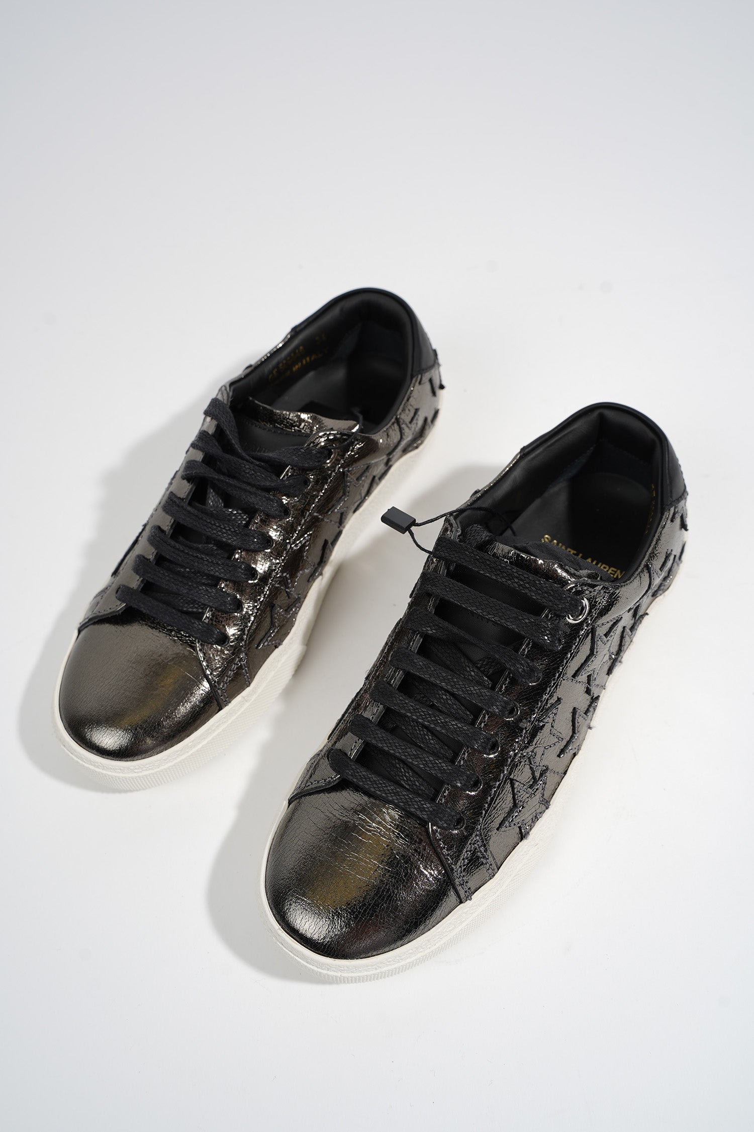 Saint Laurent Womens Lace Up Sneaker EU 34 /  UK 1