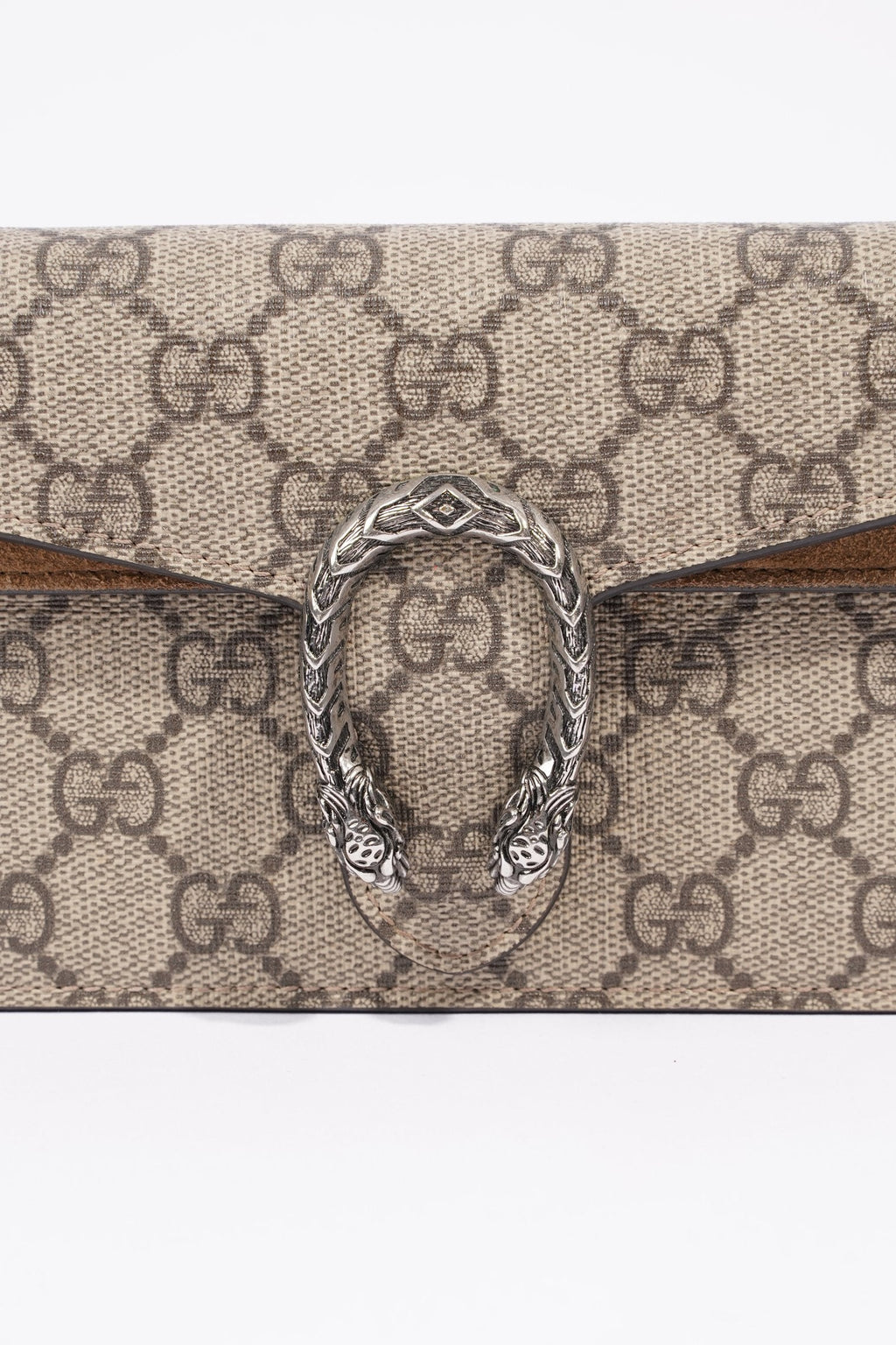 Gucci Womens Dionysus Bag Brown Canvas Super Mini