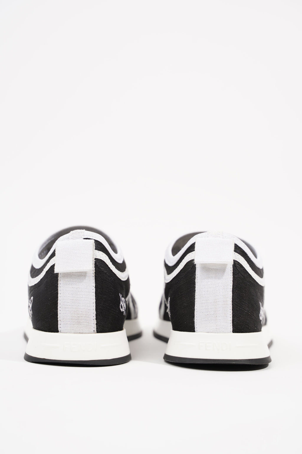Fendi Womens Freedom Sneaker Black White EU 36.5 / UK 3.5