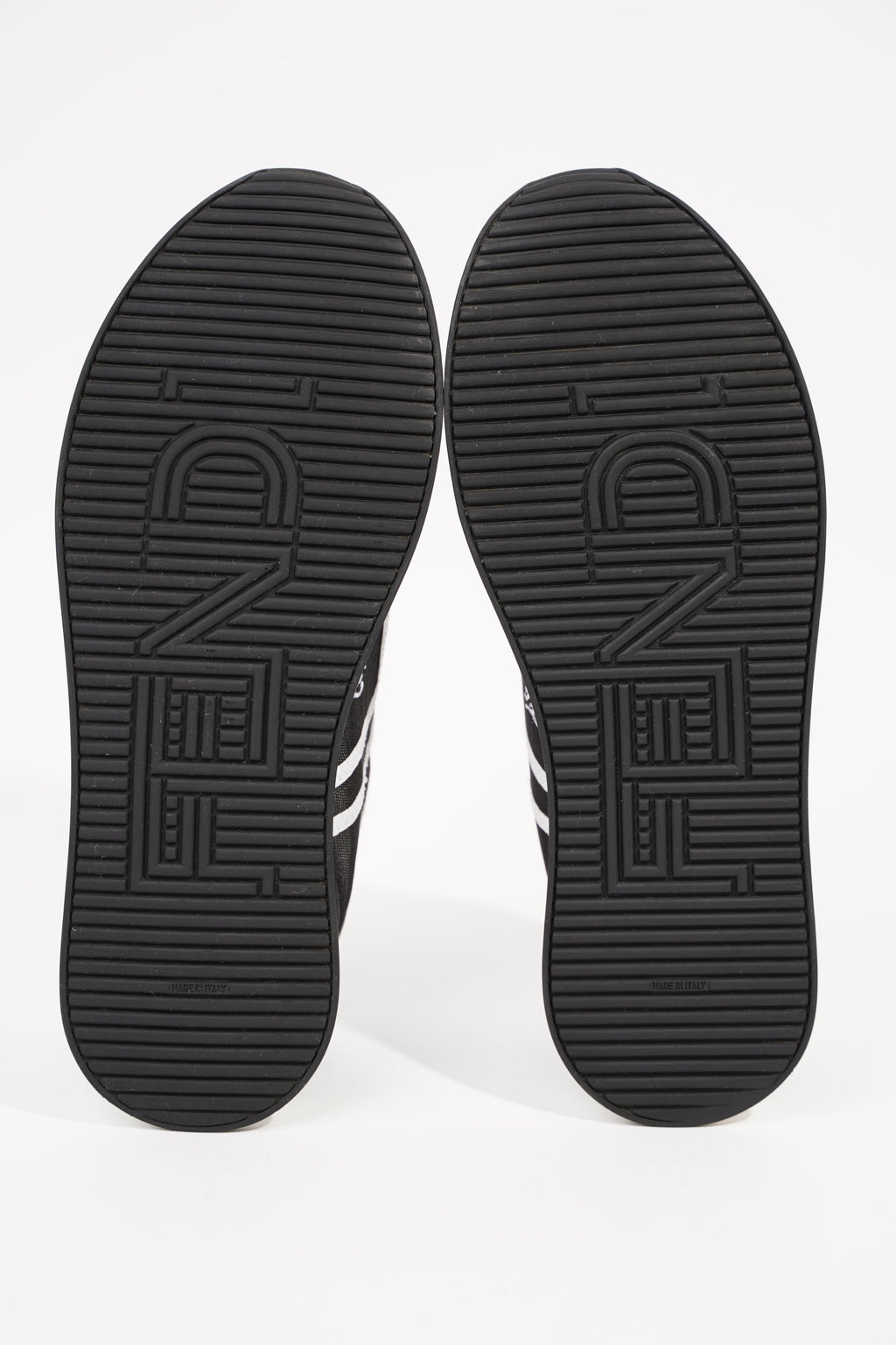 Fendi Womens Freedom Sneaker Black White EU 36.5 / UK 3.5