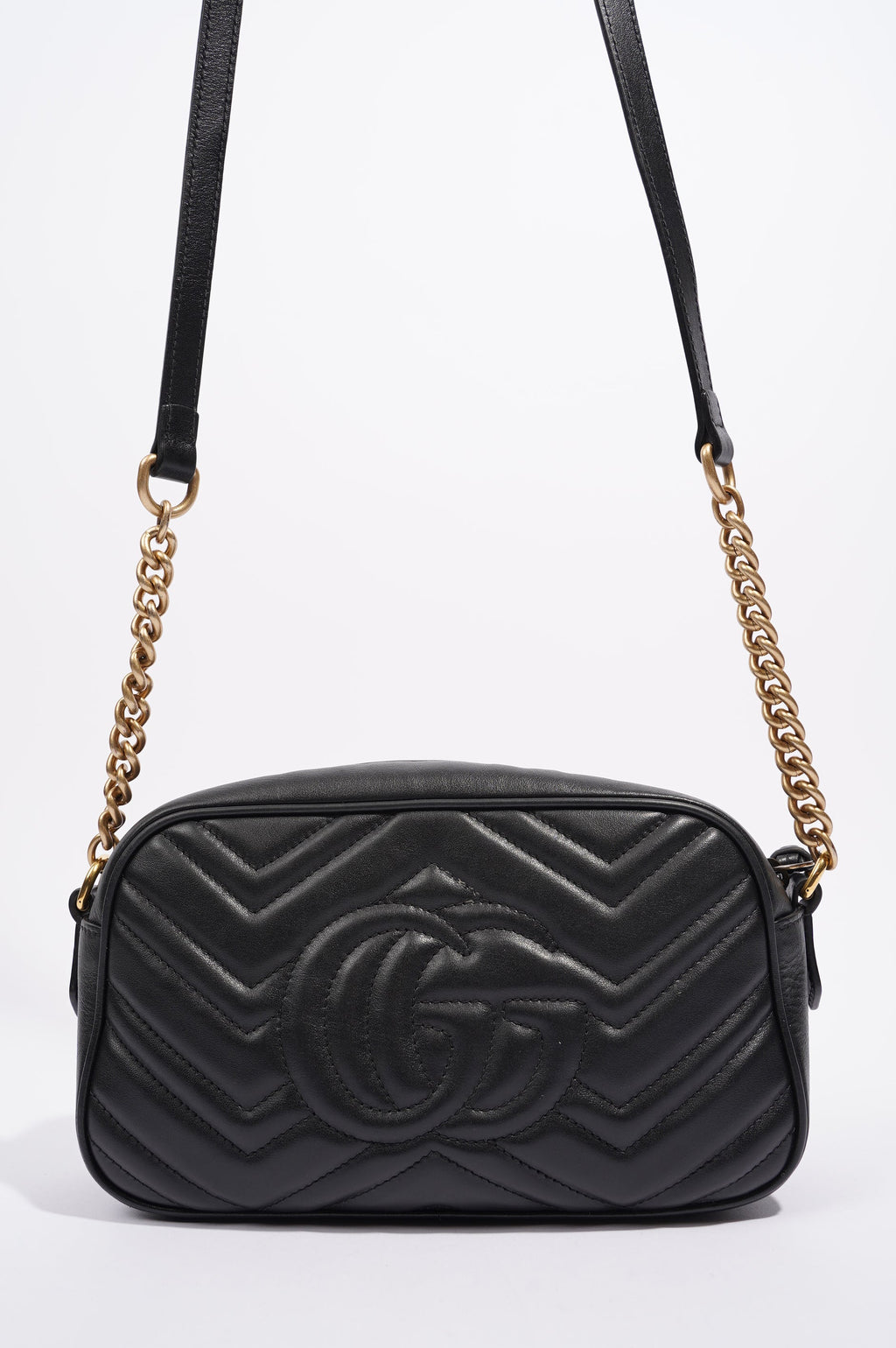 Gucci Womens Marmont Zip Black / Gold Small