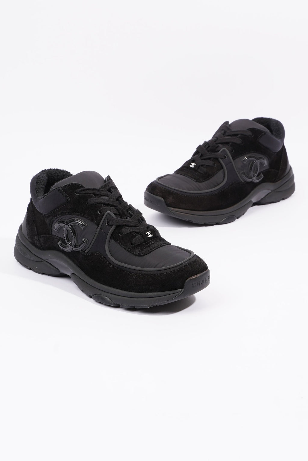 Chanel Womens Runners Black EU 38.5 / UK  5.5