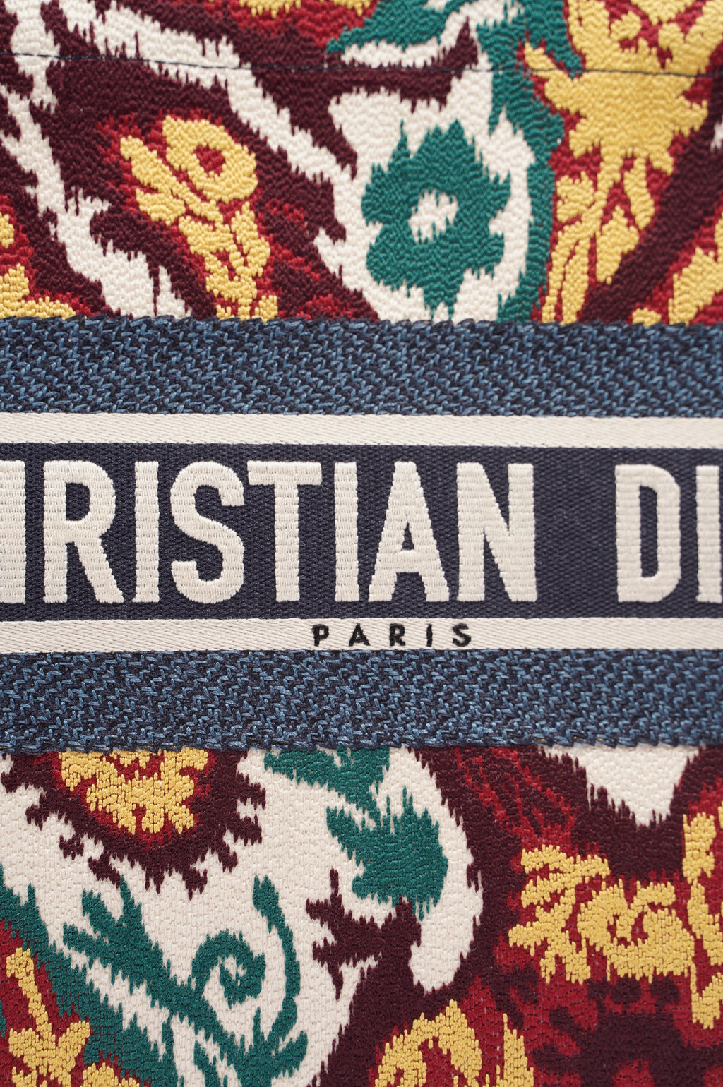 Christian Dior Womens Book Tote Blue / Multi Medium