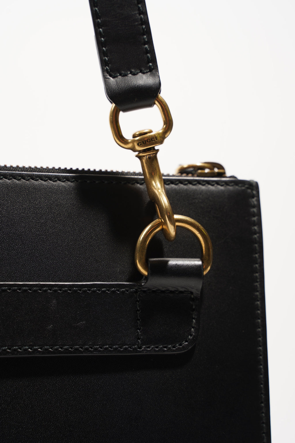 Gucci Womens Life Is Good Clutch With Strap Black