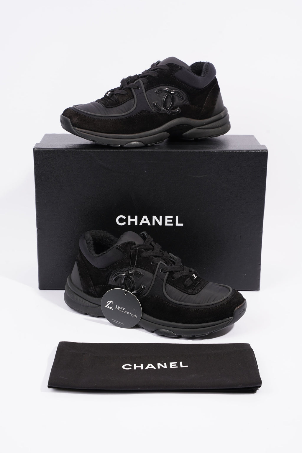 Chanel Womens Runners Black EU 38.5 / UK  5.5