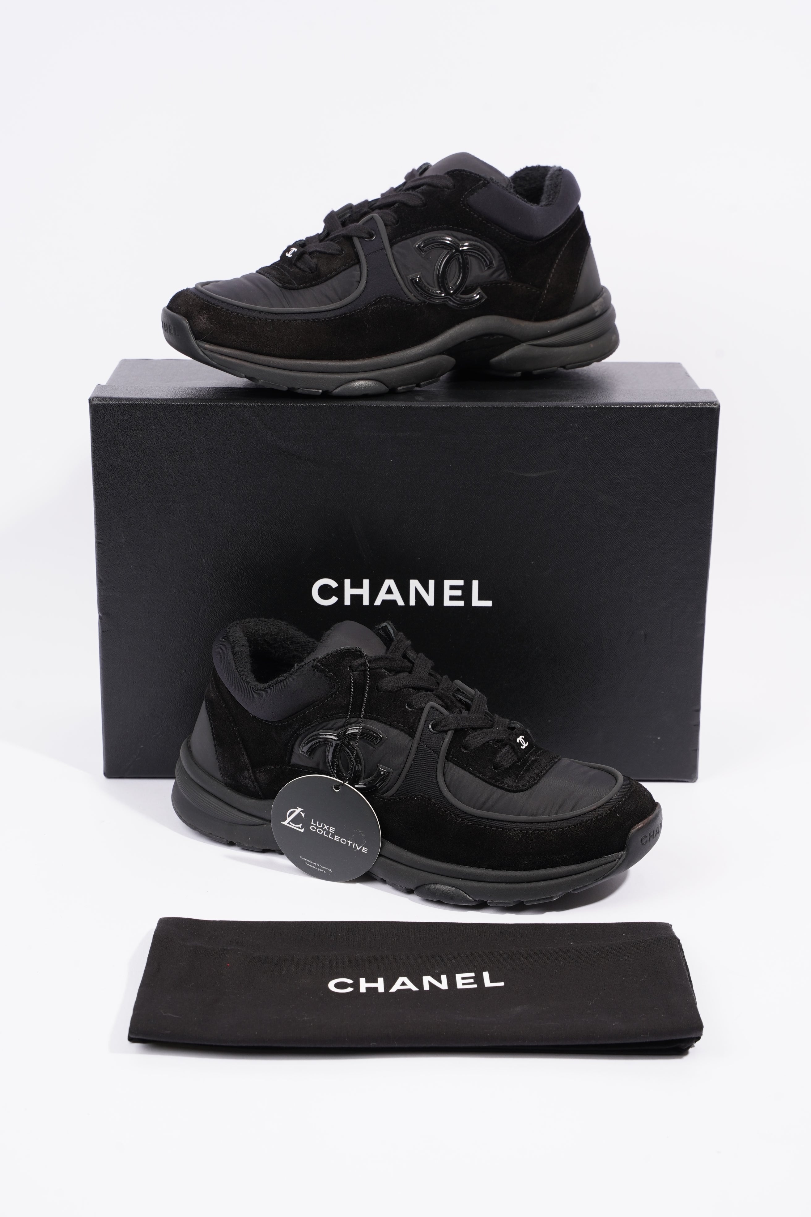 Chanel Womens Runners Black EU 38.5 / UK  5.5