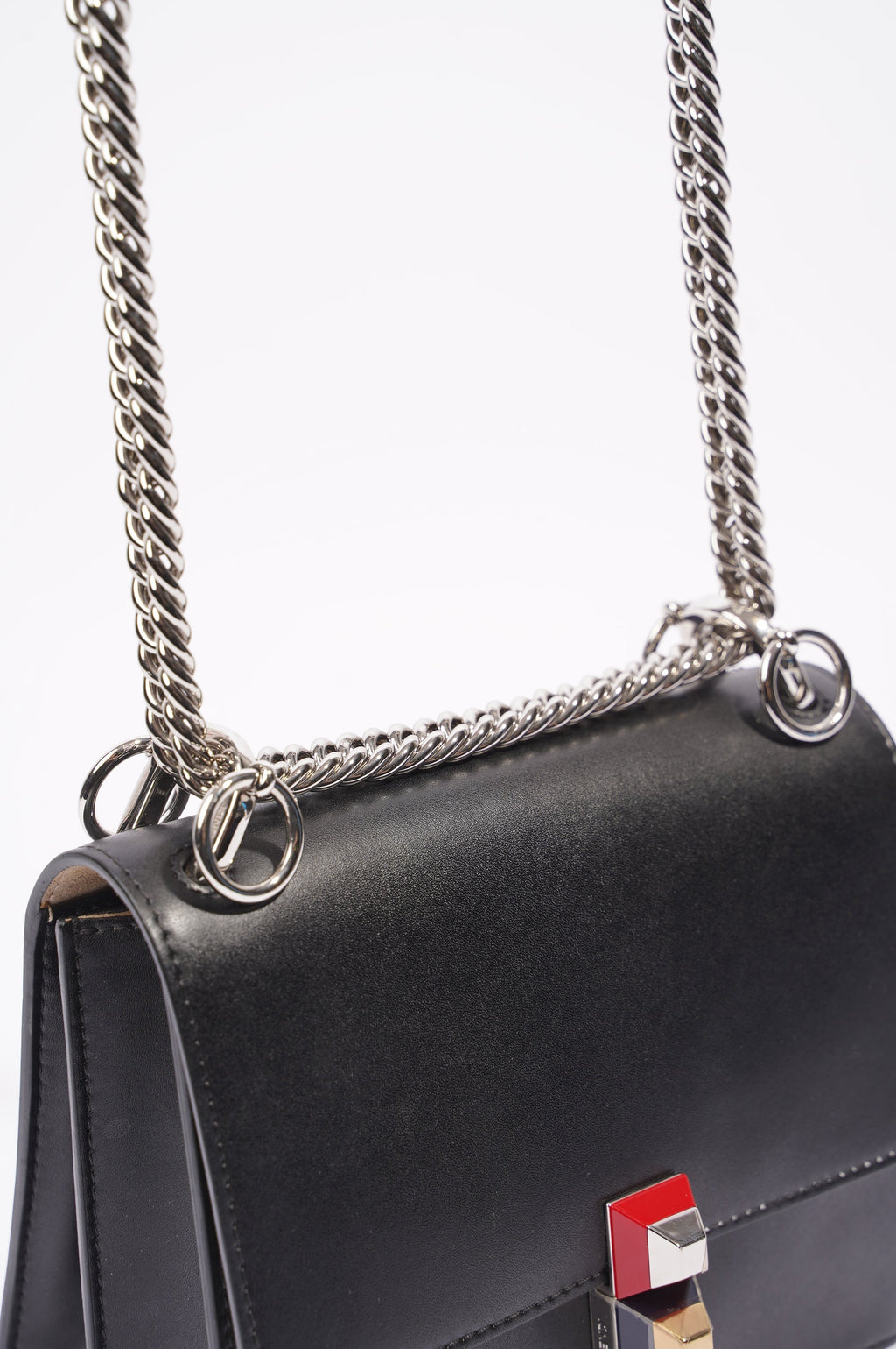 Fendi Womens Kan I Bag Black Small