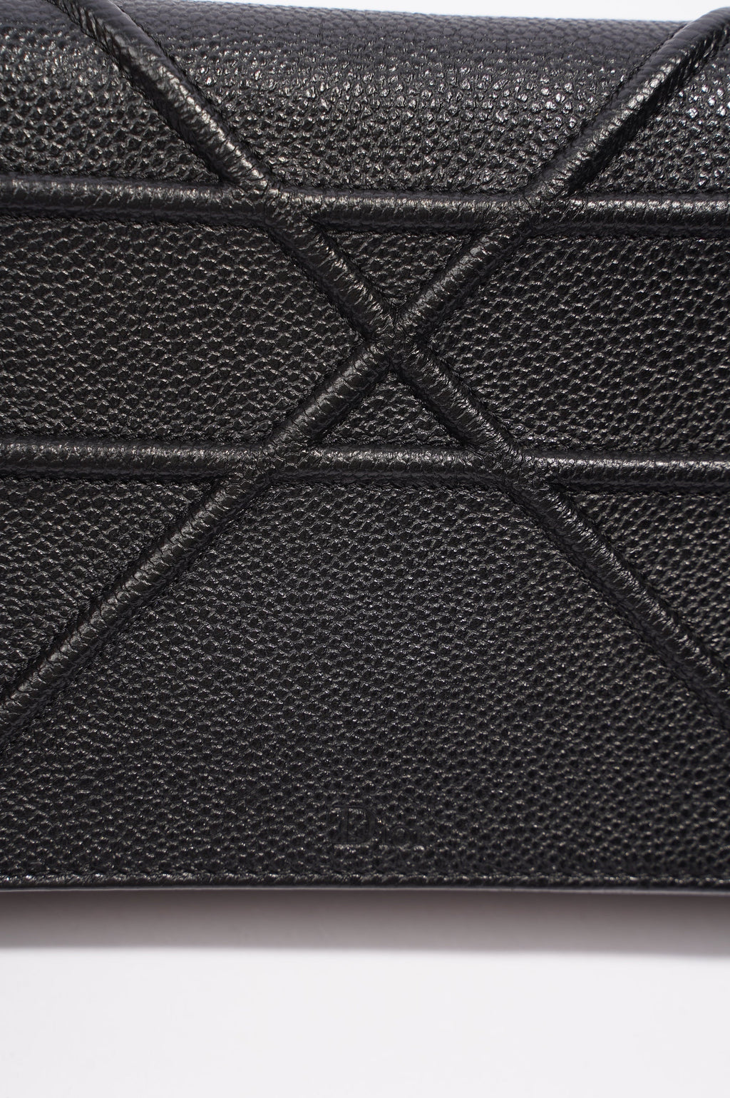 Christian Dior Diorama Wallet On Chain Black Leather