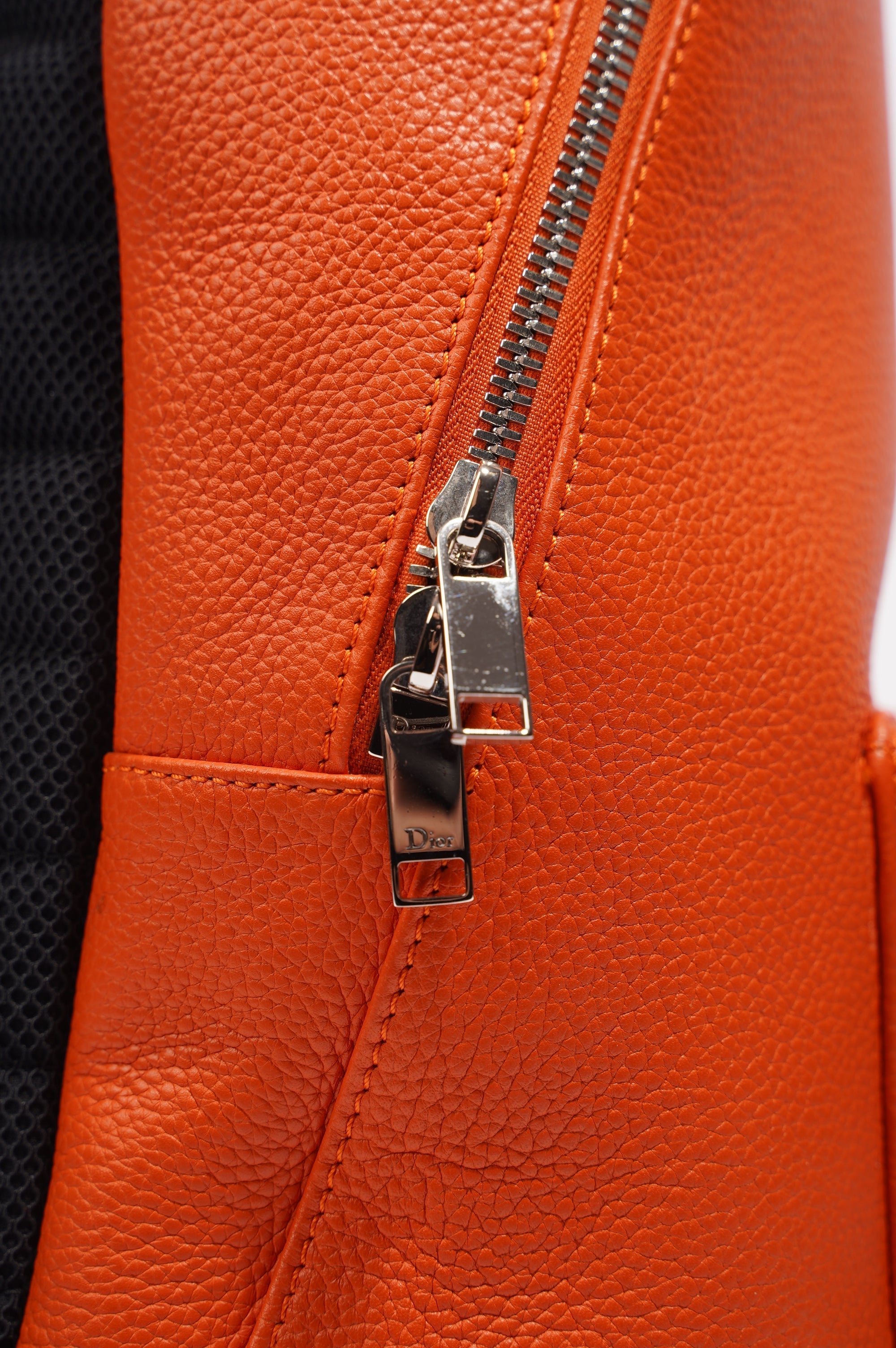 Christian Dior Atelier Backpack Orange Leather