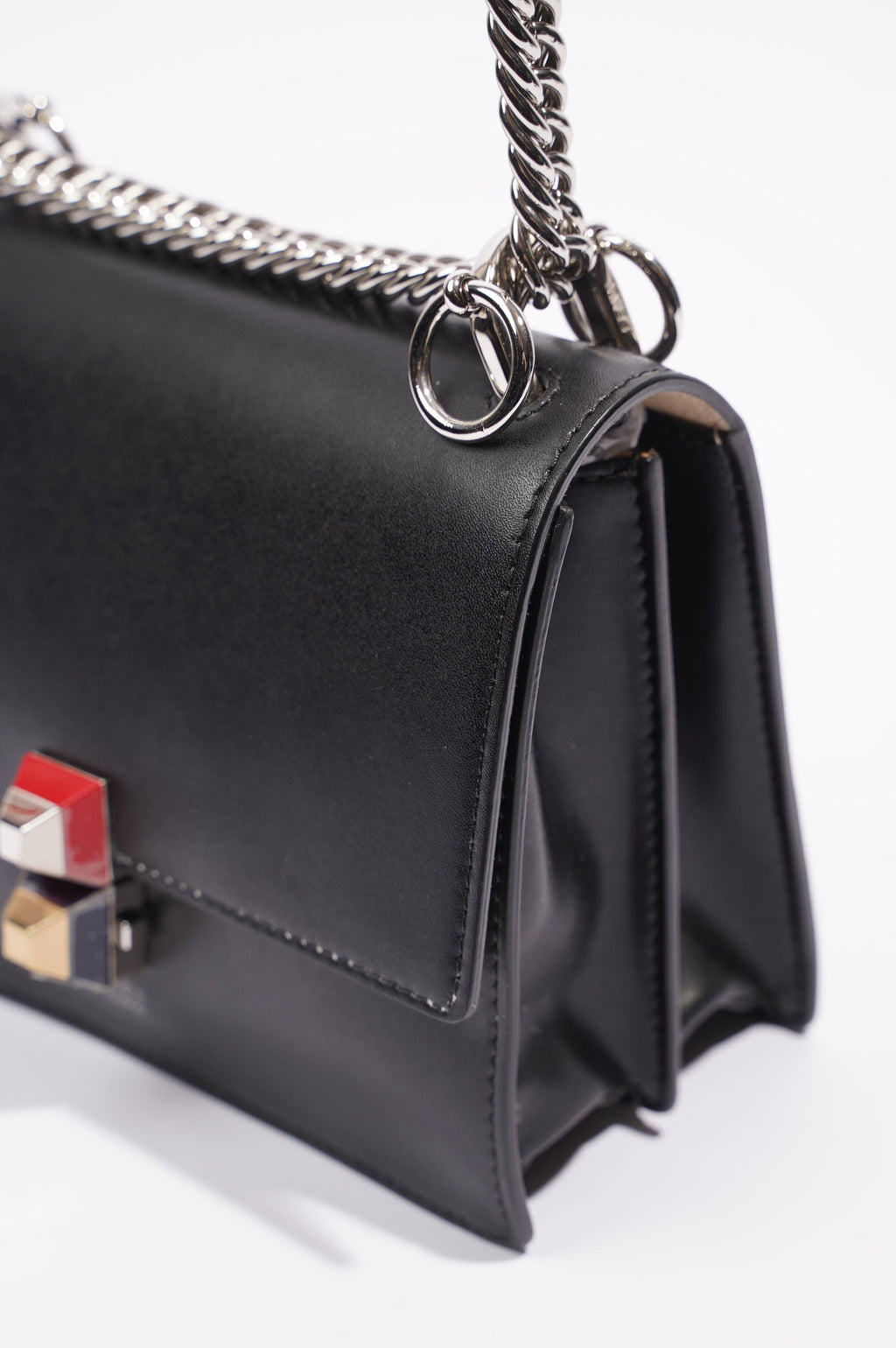 Fendi Womens Kan I Bag Black Small