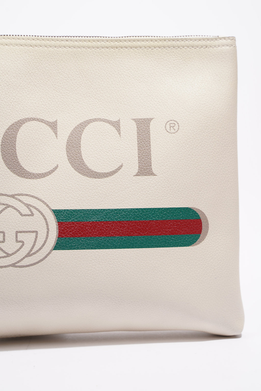 Gucci Womens Portfolio Clutch Bag Cream