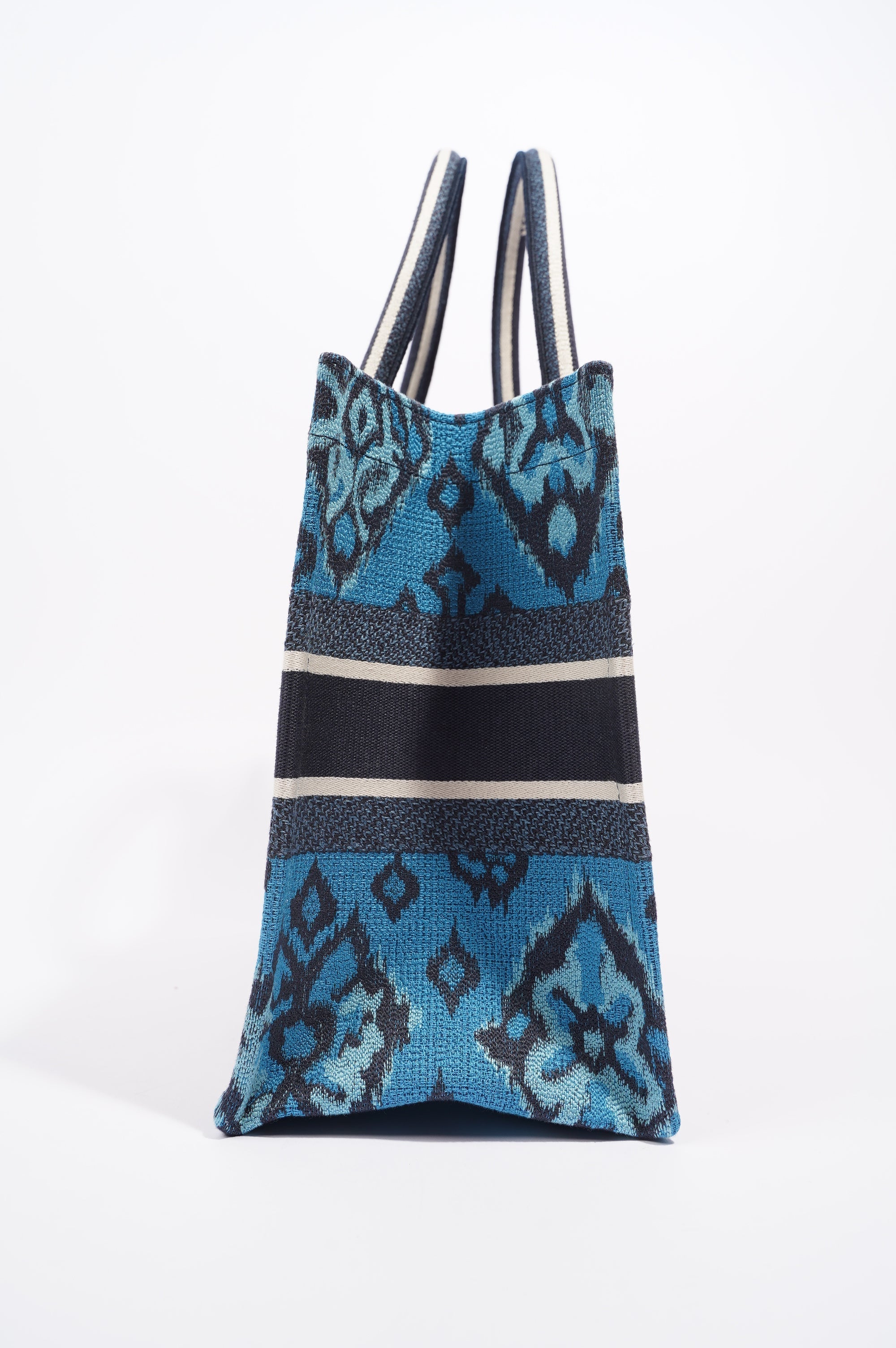 Christian Dior Womens Book Tote Blue / Multi Medium