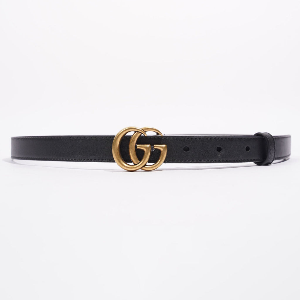 Gucci Womens Marmont Belt Black Leather 75cm - 30"