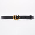 Gucci Womens Marmont Belt Black Leather 75cm - 30"