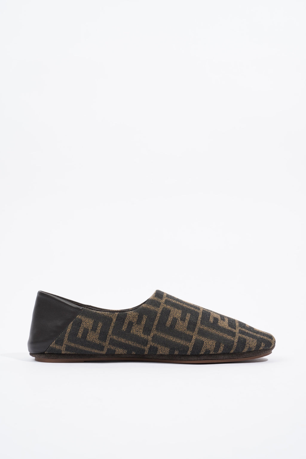 Fendi FF Logo Slippers Brown / Beige EU 38 / UK 5