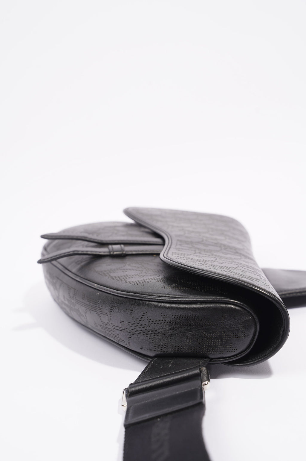 Christian Dior Mens Saddle Bag Black Leather