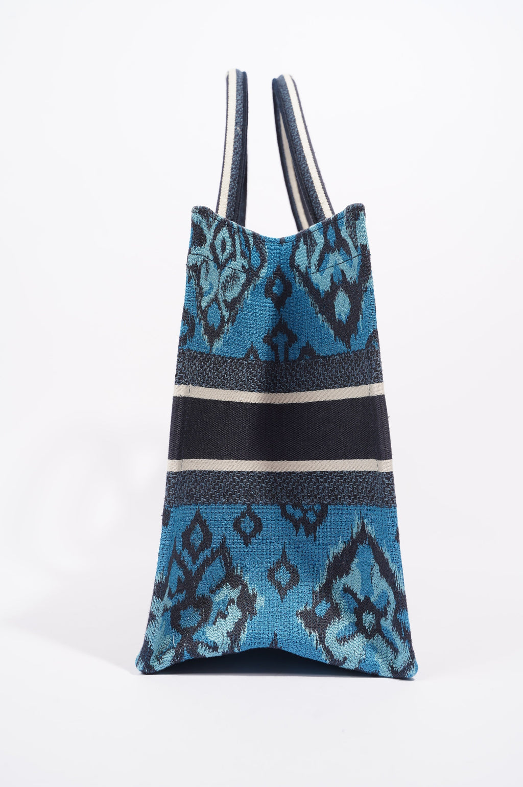 Christian Dior Womens Book Tote Blue / Multi Medium