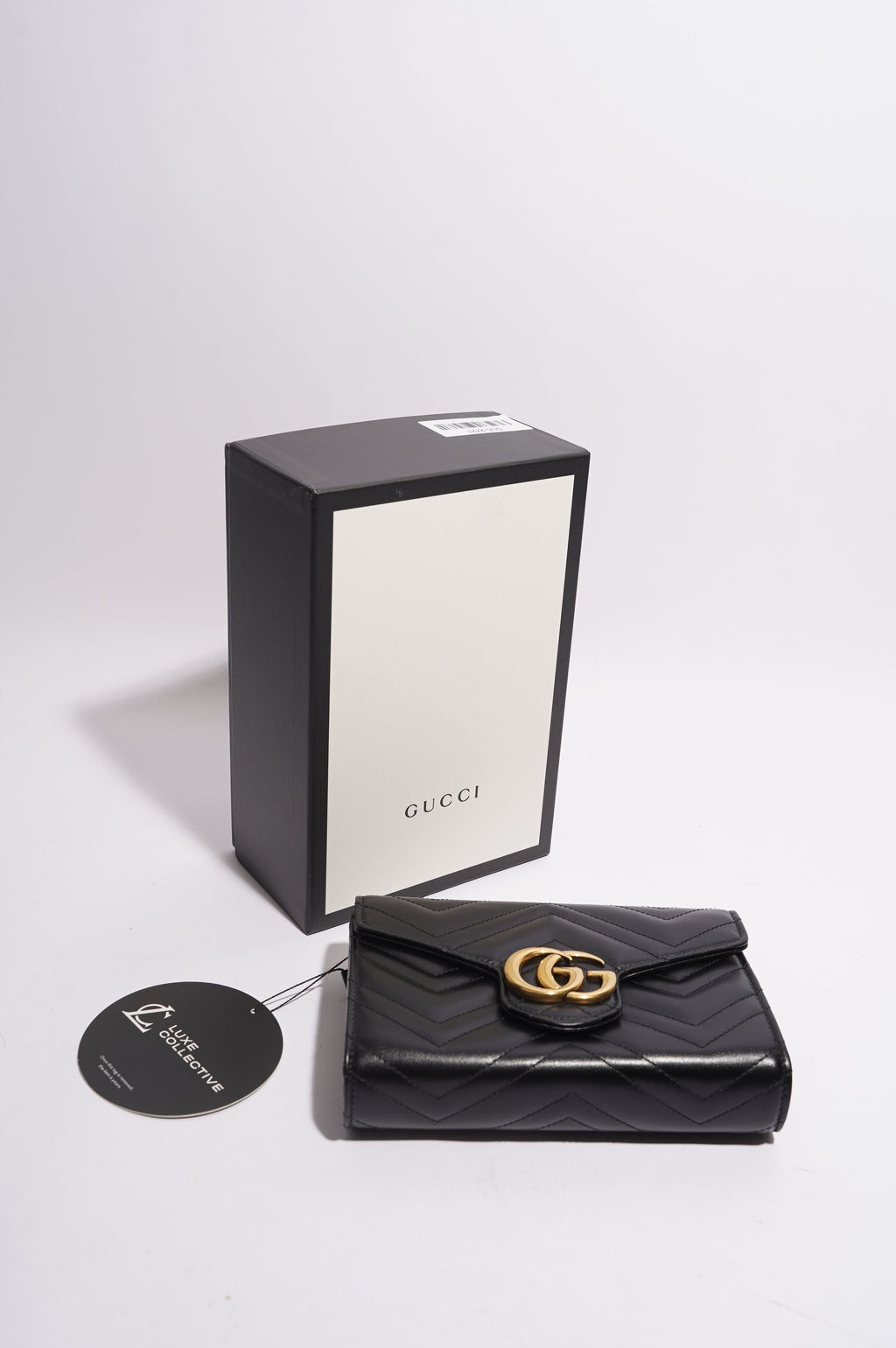 Gucci Womens GG Marmont Bag Black Matelasse Mini