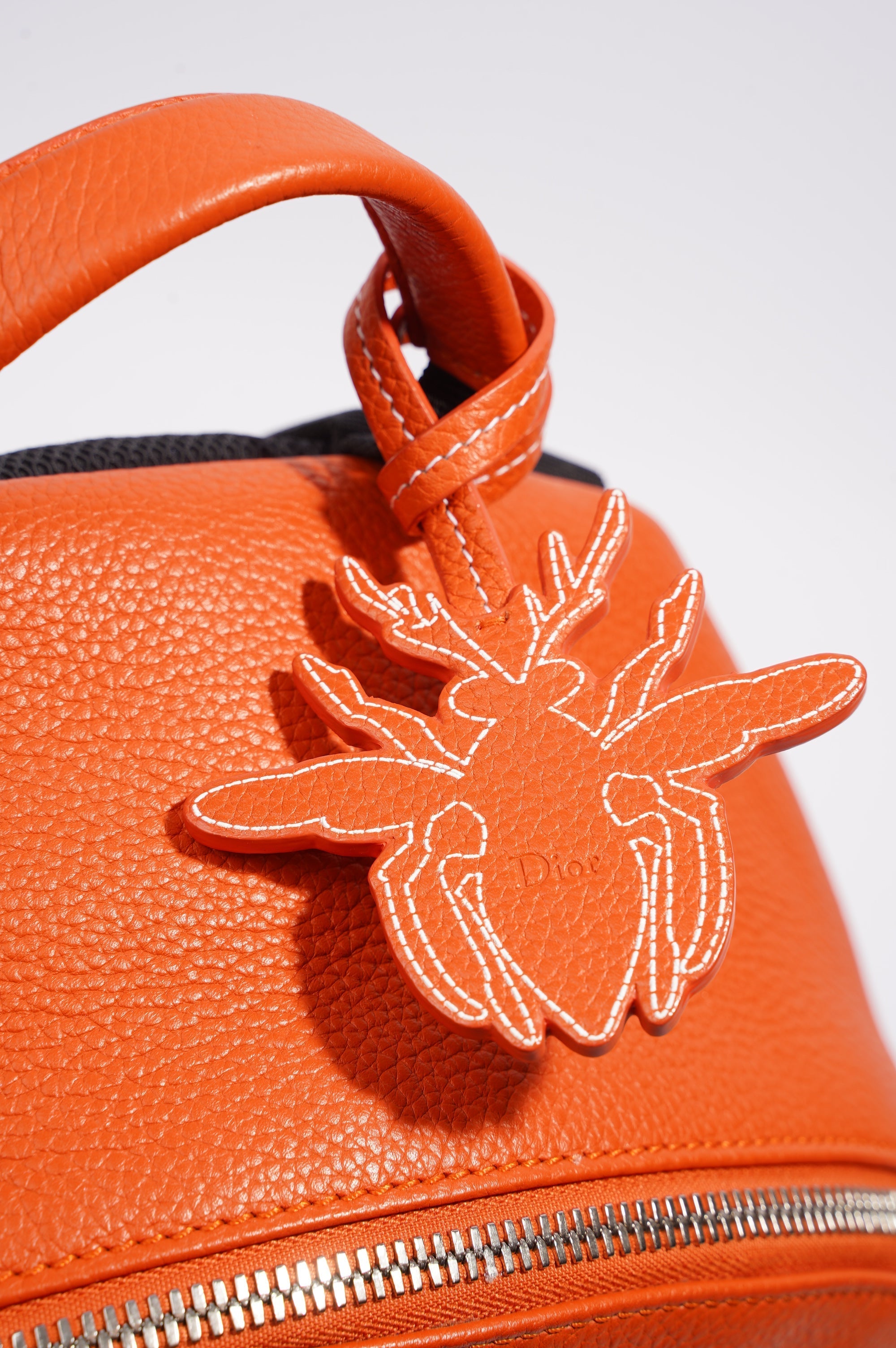 Christian Dior Atelier Backpack Orange Leather