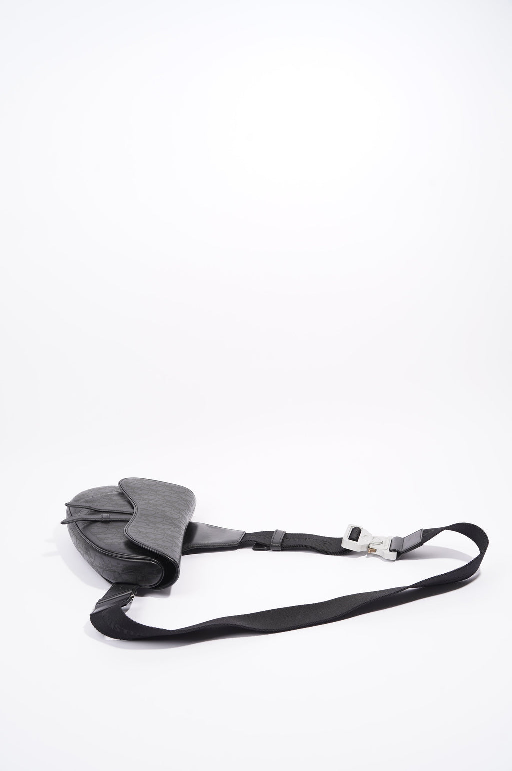 Christian Dior Mens Saddle Bag Black Leather