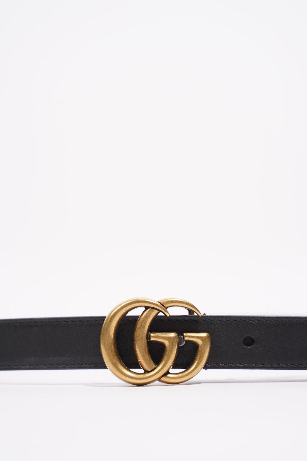 Gucci Womens Marmont Belt Black Leather 75cm - 30"