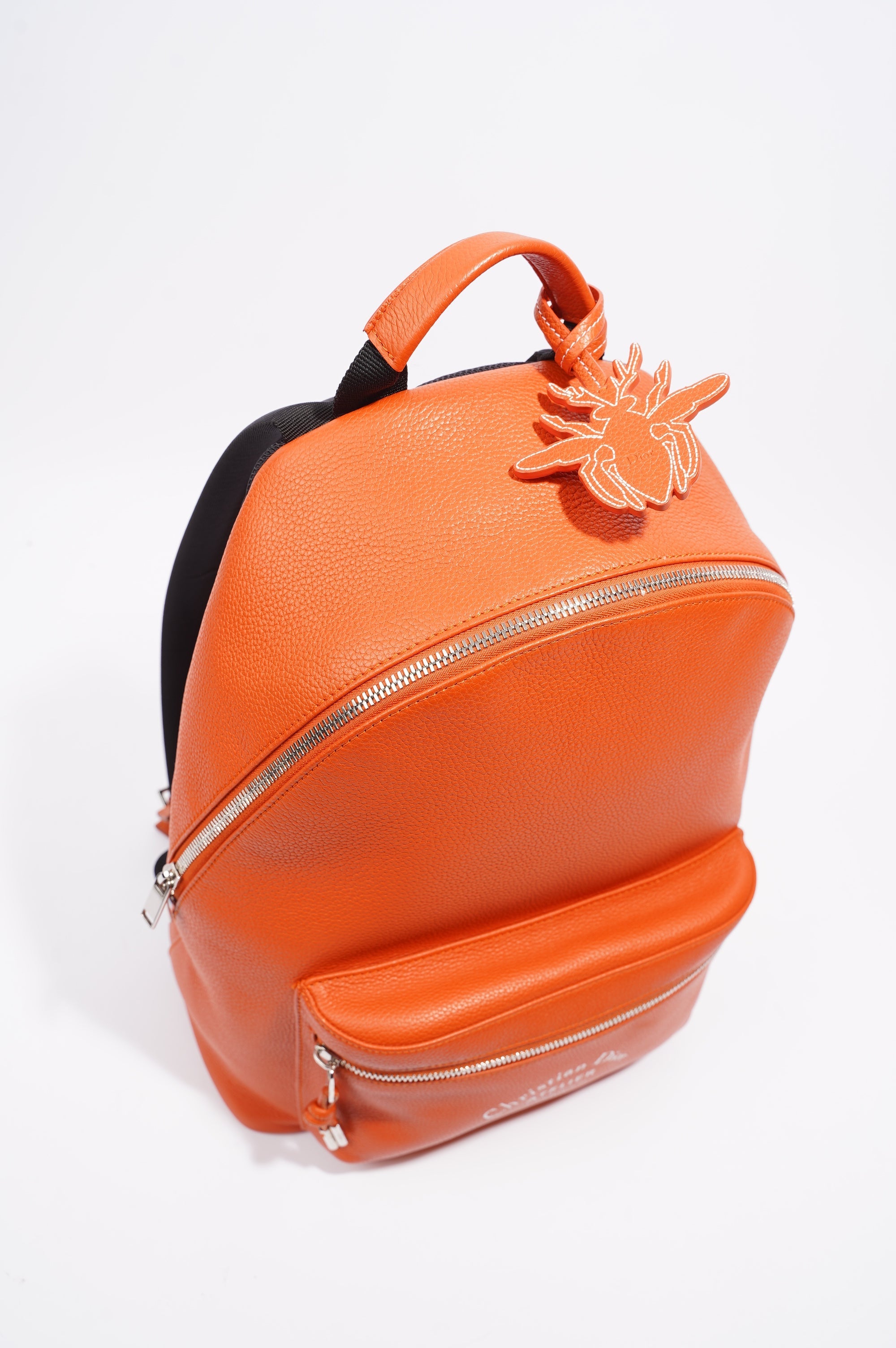 Christian Dior Atelier Backpack Orange Leather