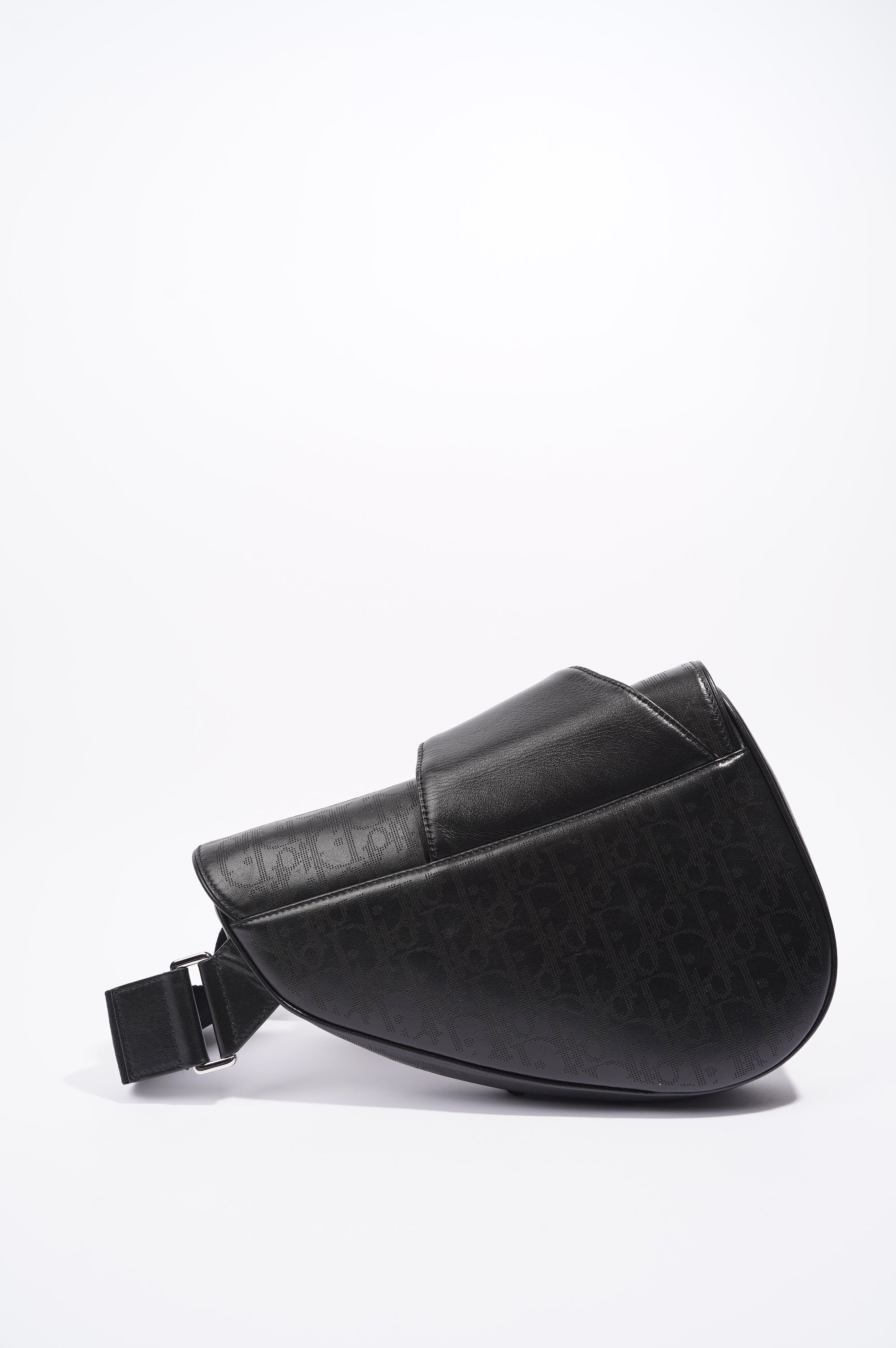 Christian Dior Mens Saddle Bag Black Leather