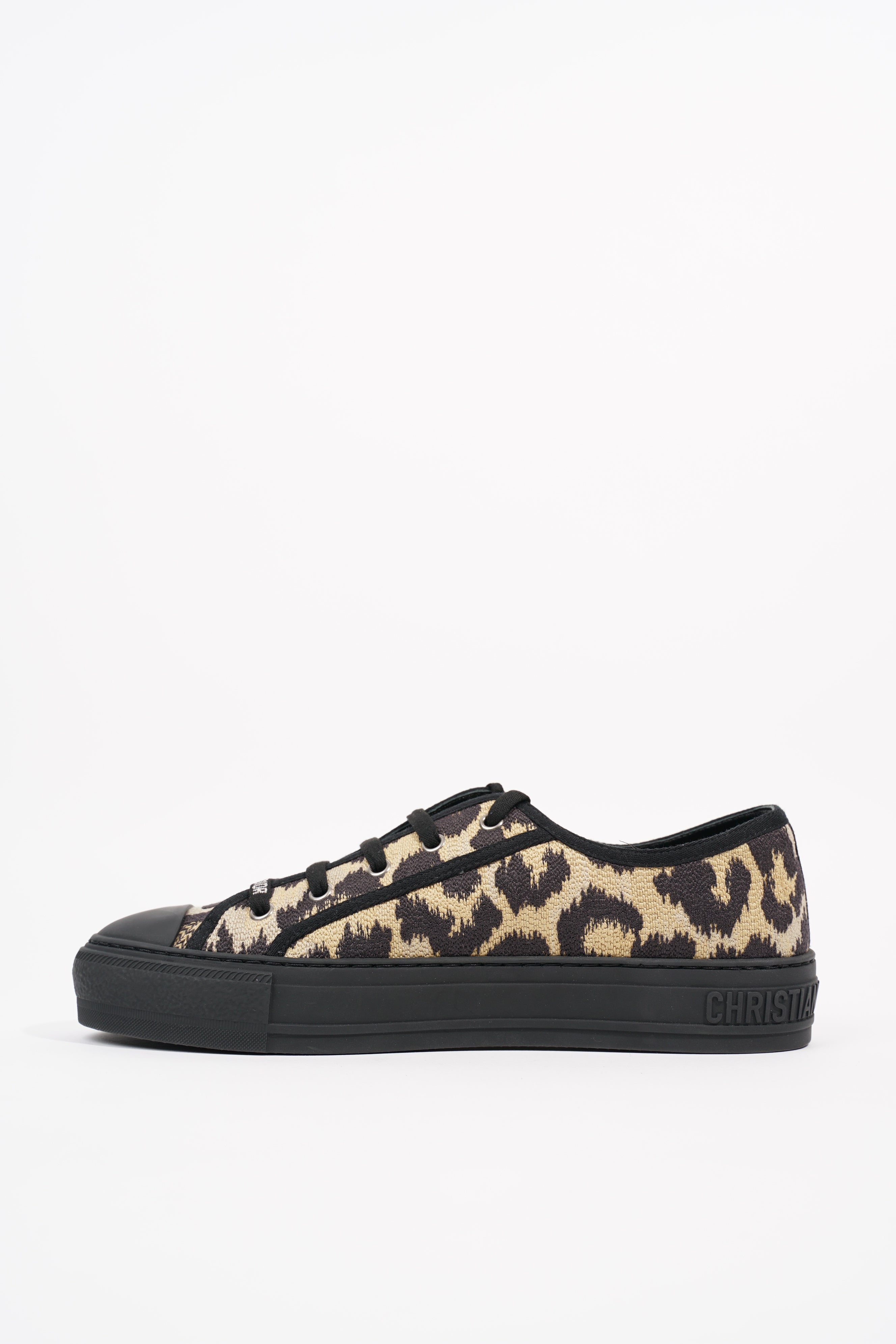 Christian Dior Womens Walk'n'Dior Leopard Black EU 40 / UK 7
