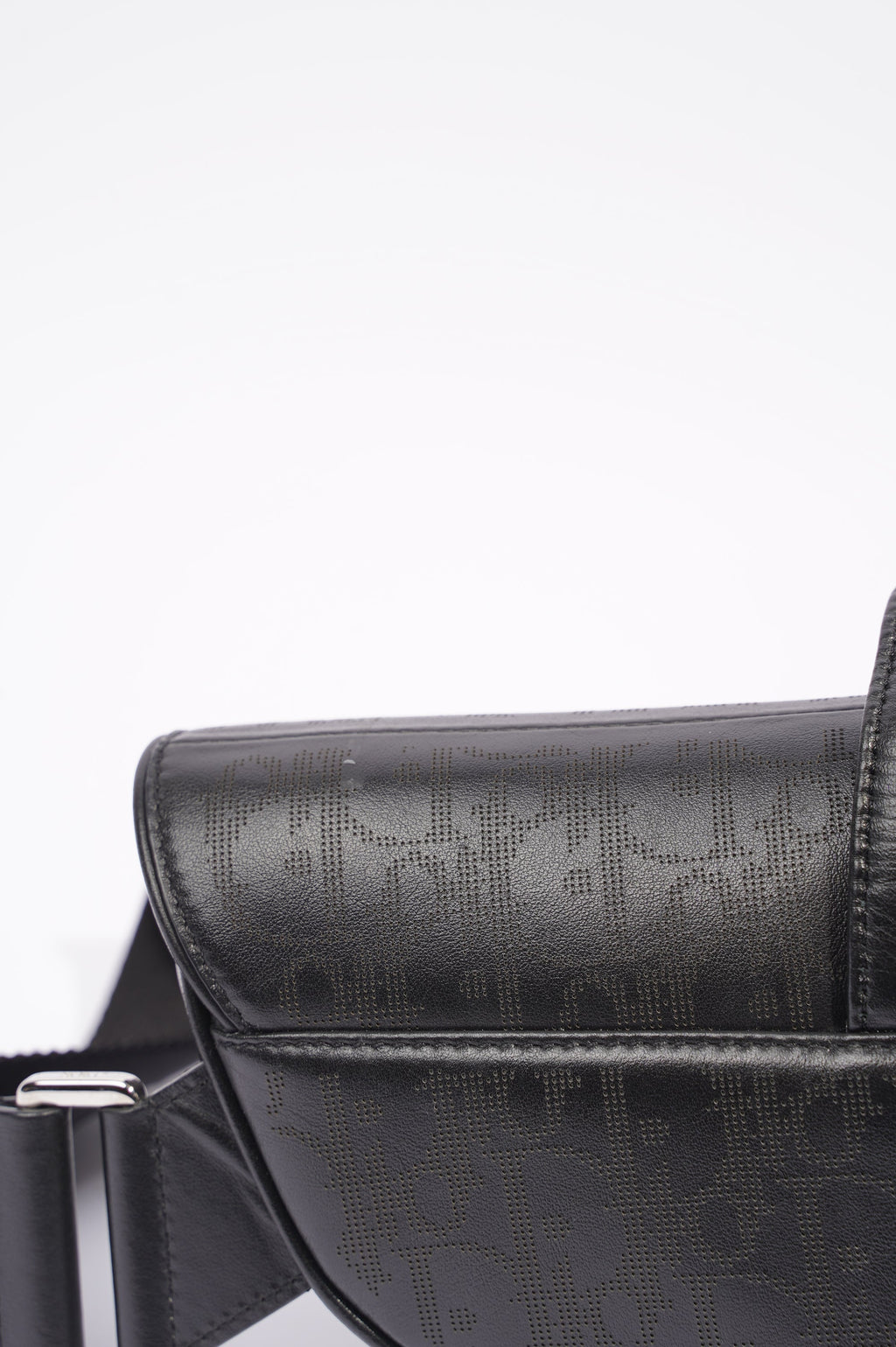 Christian Dior Mens Saddle Bag Black Leather