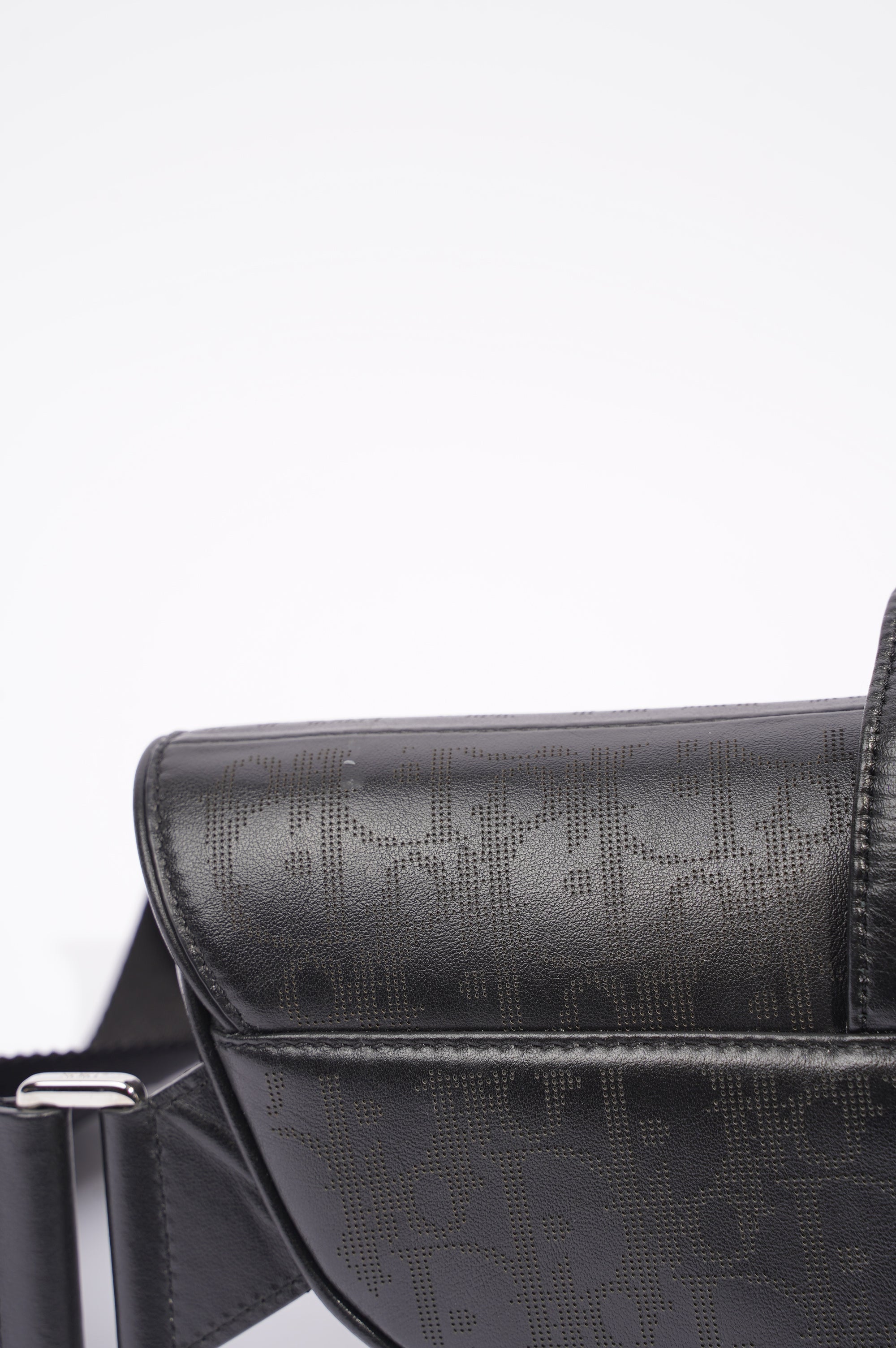Christian Dior Mens Saddle Bag Black Leather