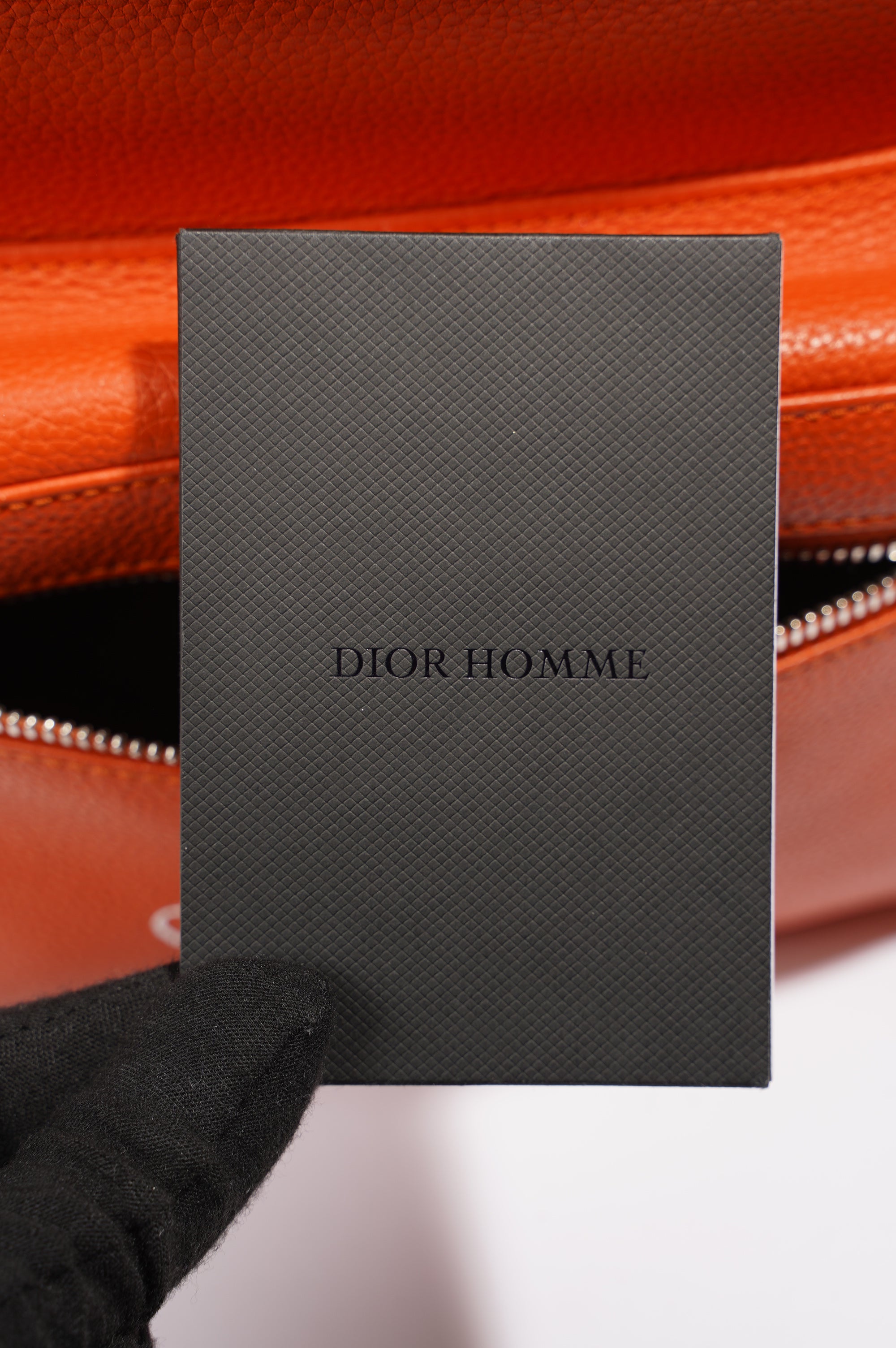 Christian Dior Atelier Backpack Orange Leather
