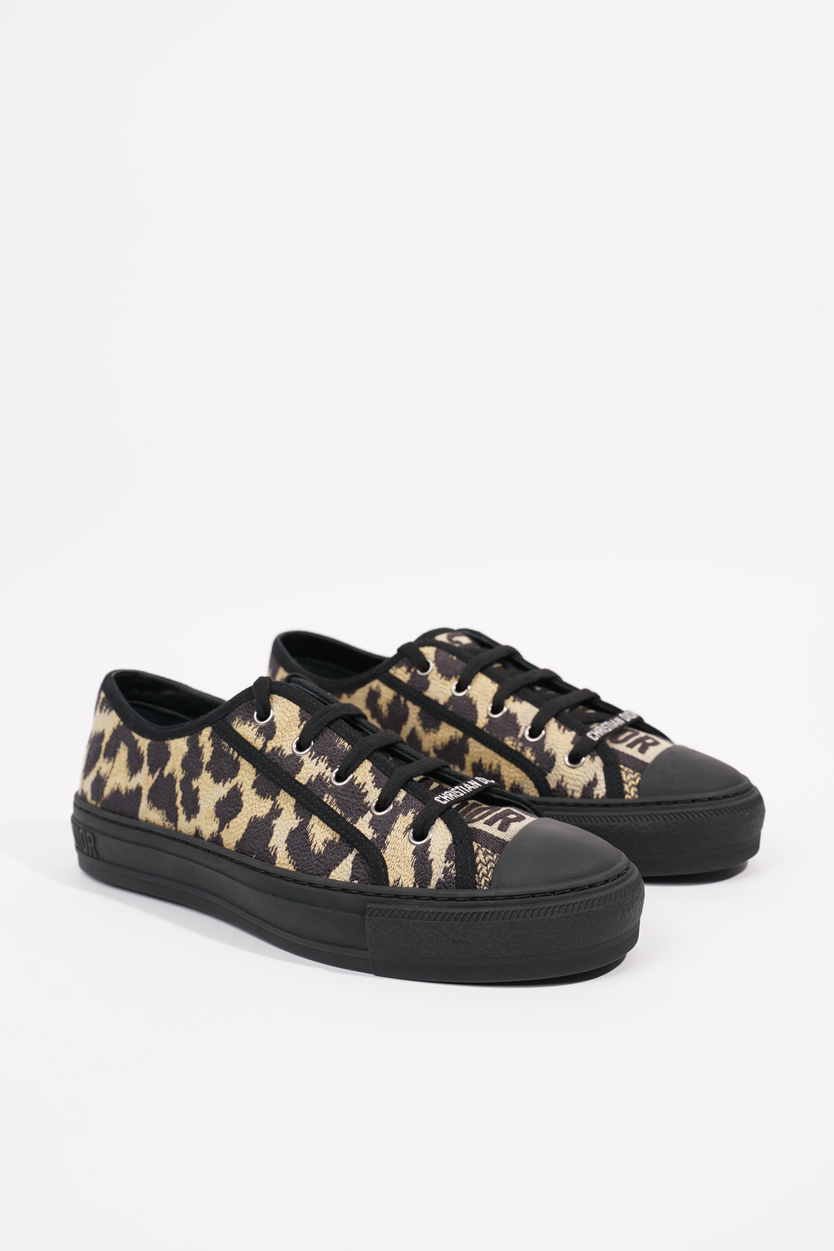 Christian Dior Womens Walk'n'Dior Leopard Black EU 40 / UK 7